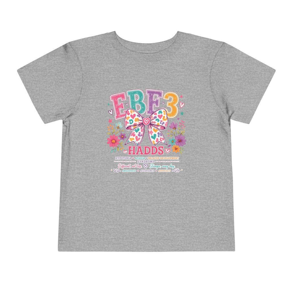 Toddler Tee — Colorful EBF3 HADDs Awareness Bow Design