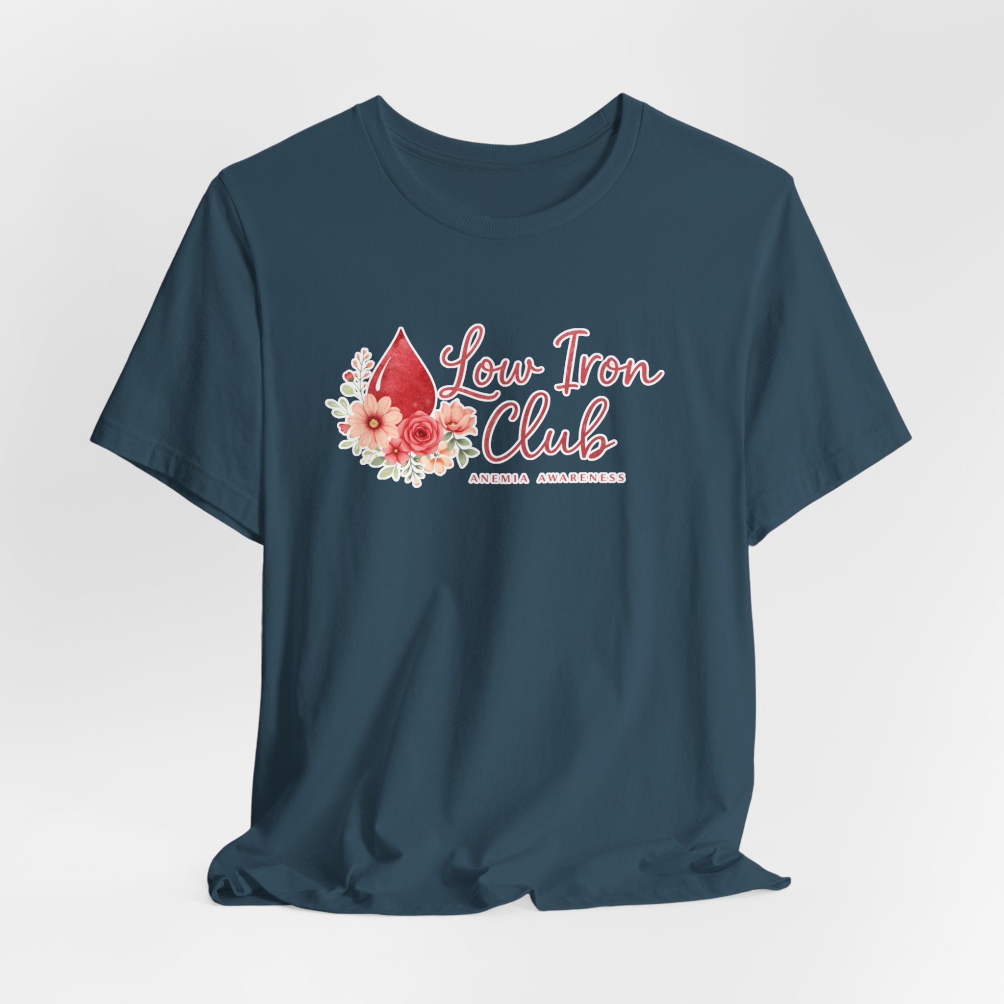 Low Iron Club Tee — Women’s Anemia Awareness Floral Shirt
