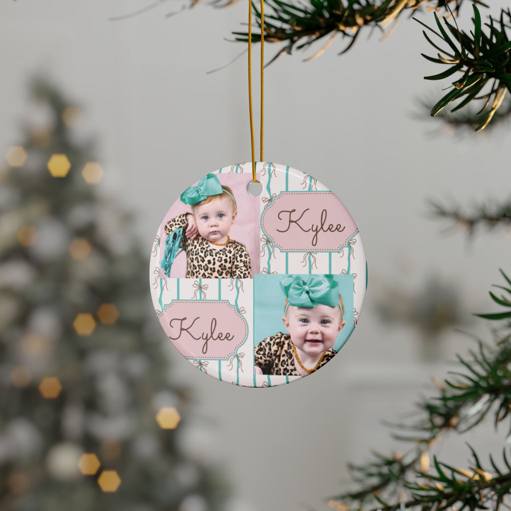 Personalized 'Kylee' Ceramic Ornament — Double‑Sided Name Ornament (1/3/5/10 Pack)