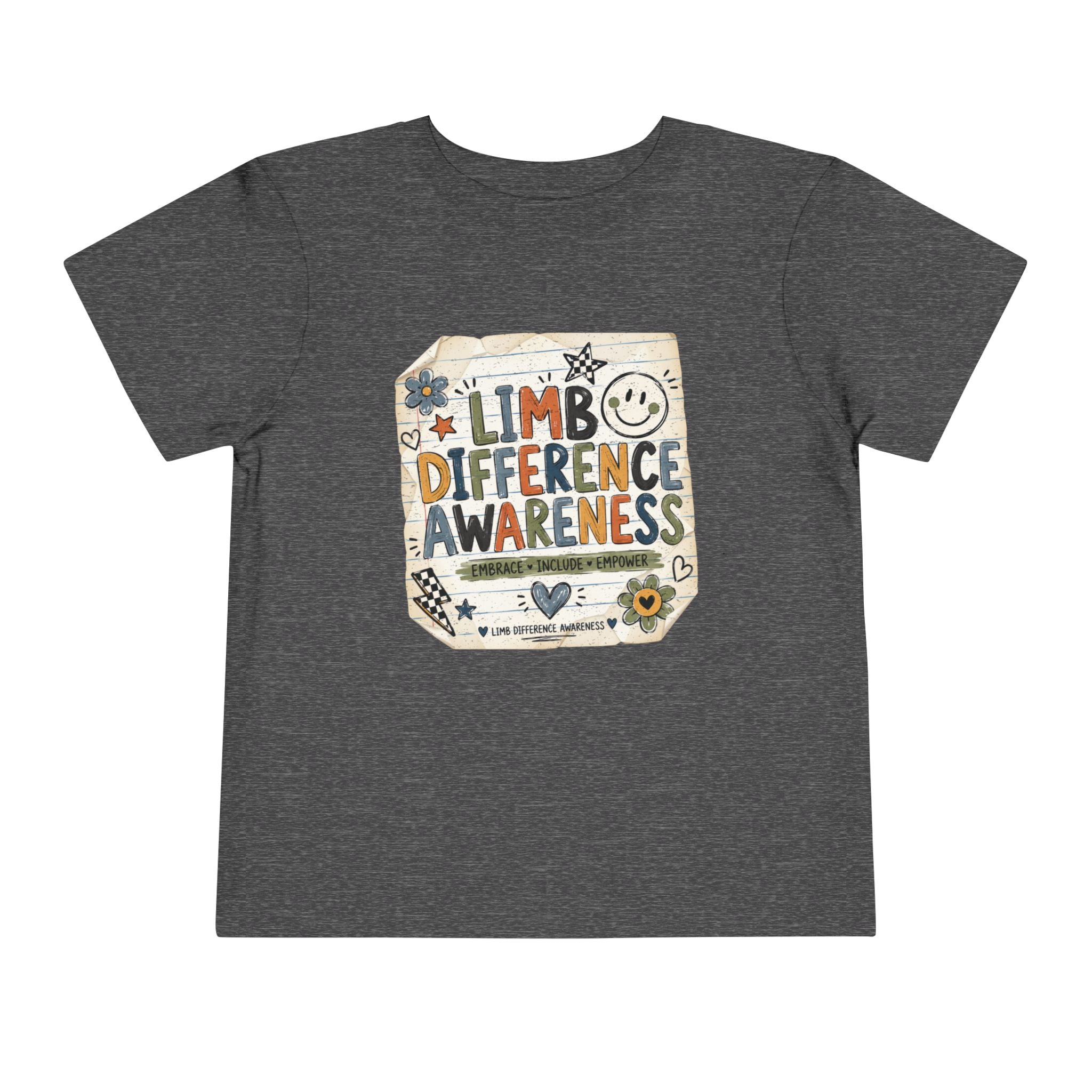 Toddler Tee — Limb Difference Awareness Cute Doodle Design