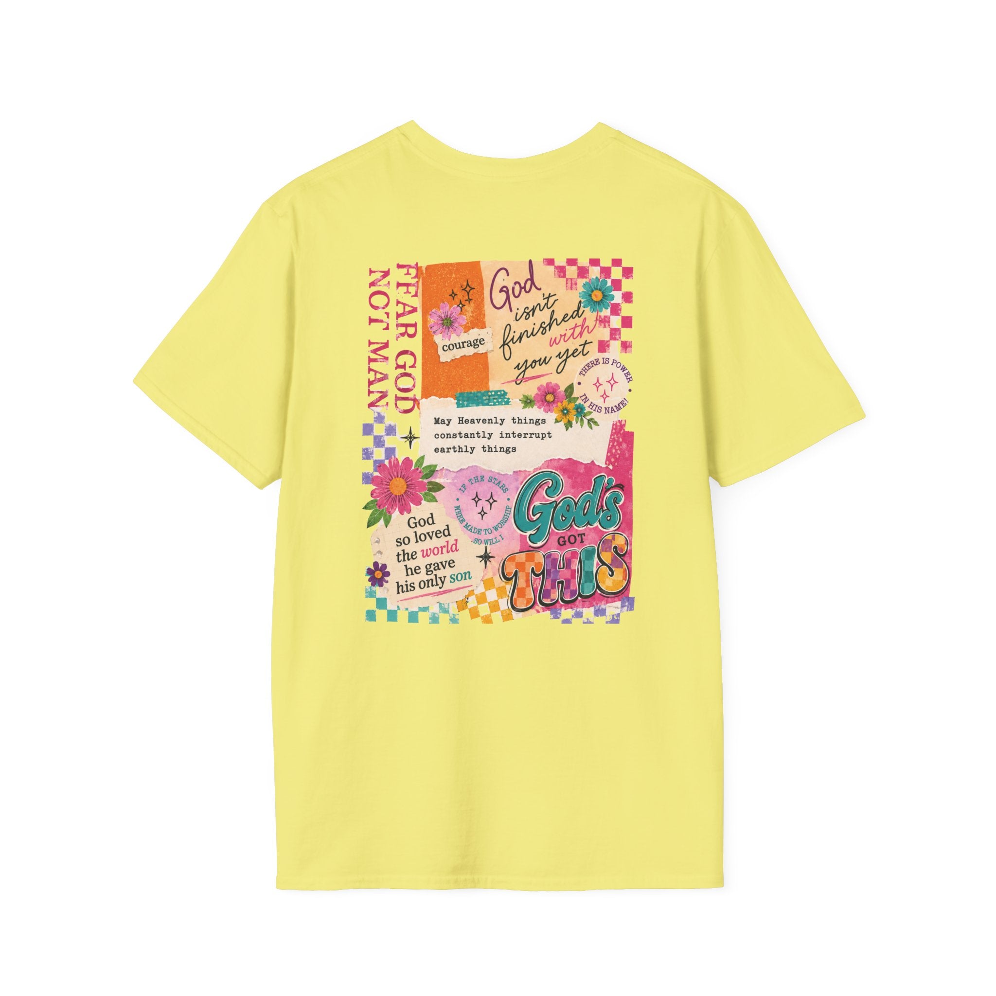 Christian T-Shirt — "God so loved the world he gave his only son" Pocket Design