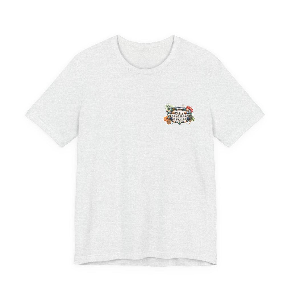 PJL Handmade Crafts Beaded Logo T-Shirt