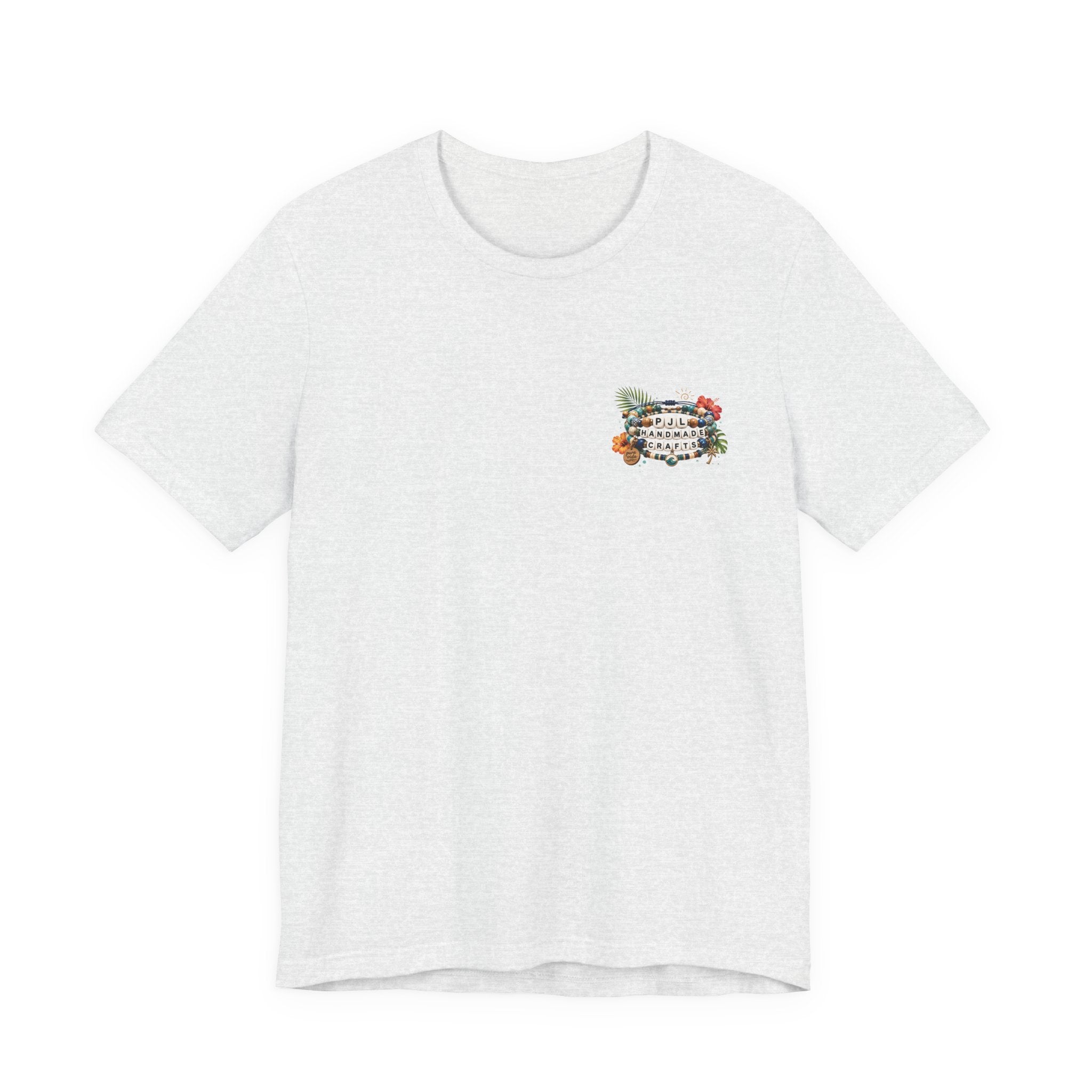 PJL Handmade Crafts Beaded Logo T-Shirt