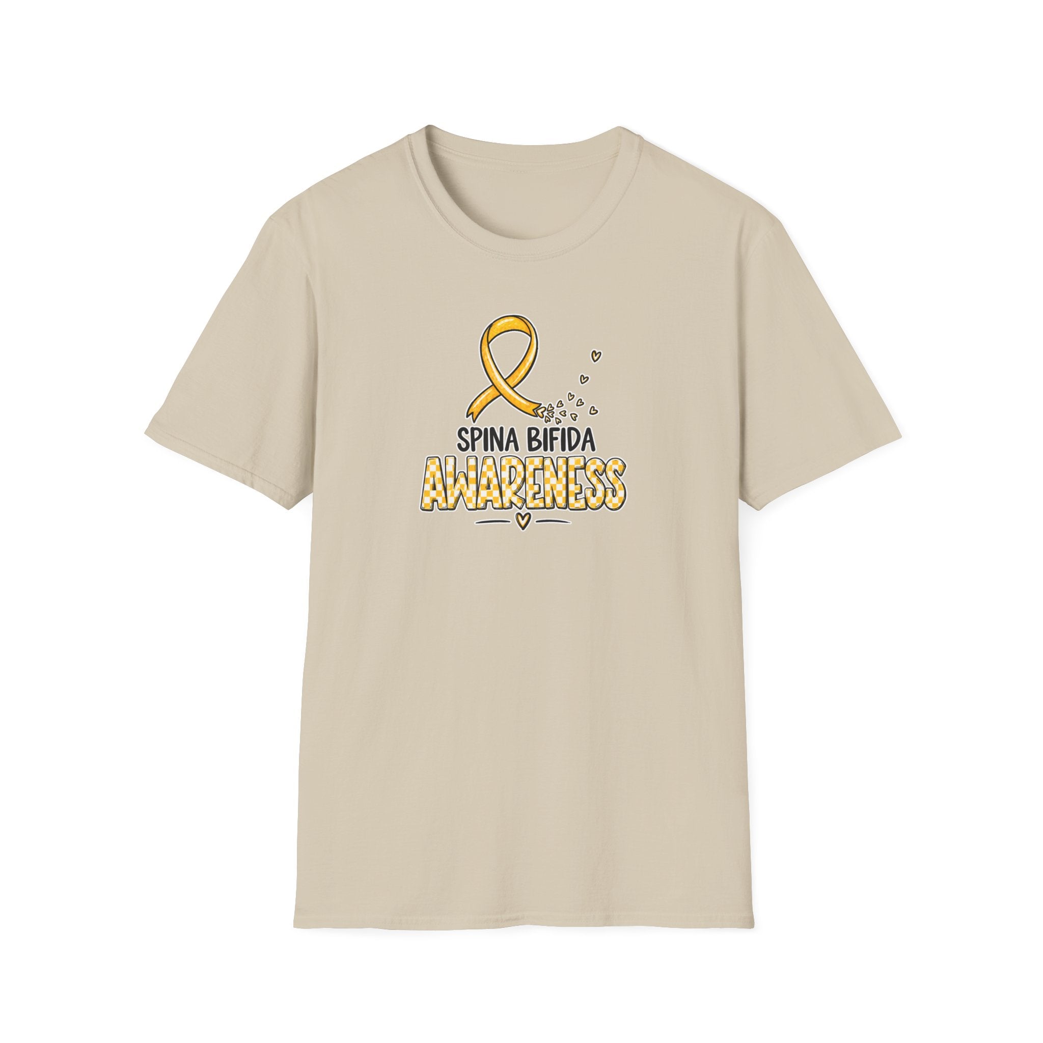Spina Bifida Awareness T-Shirt — Gold Ribbon Support Tee