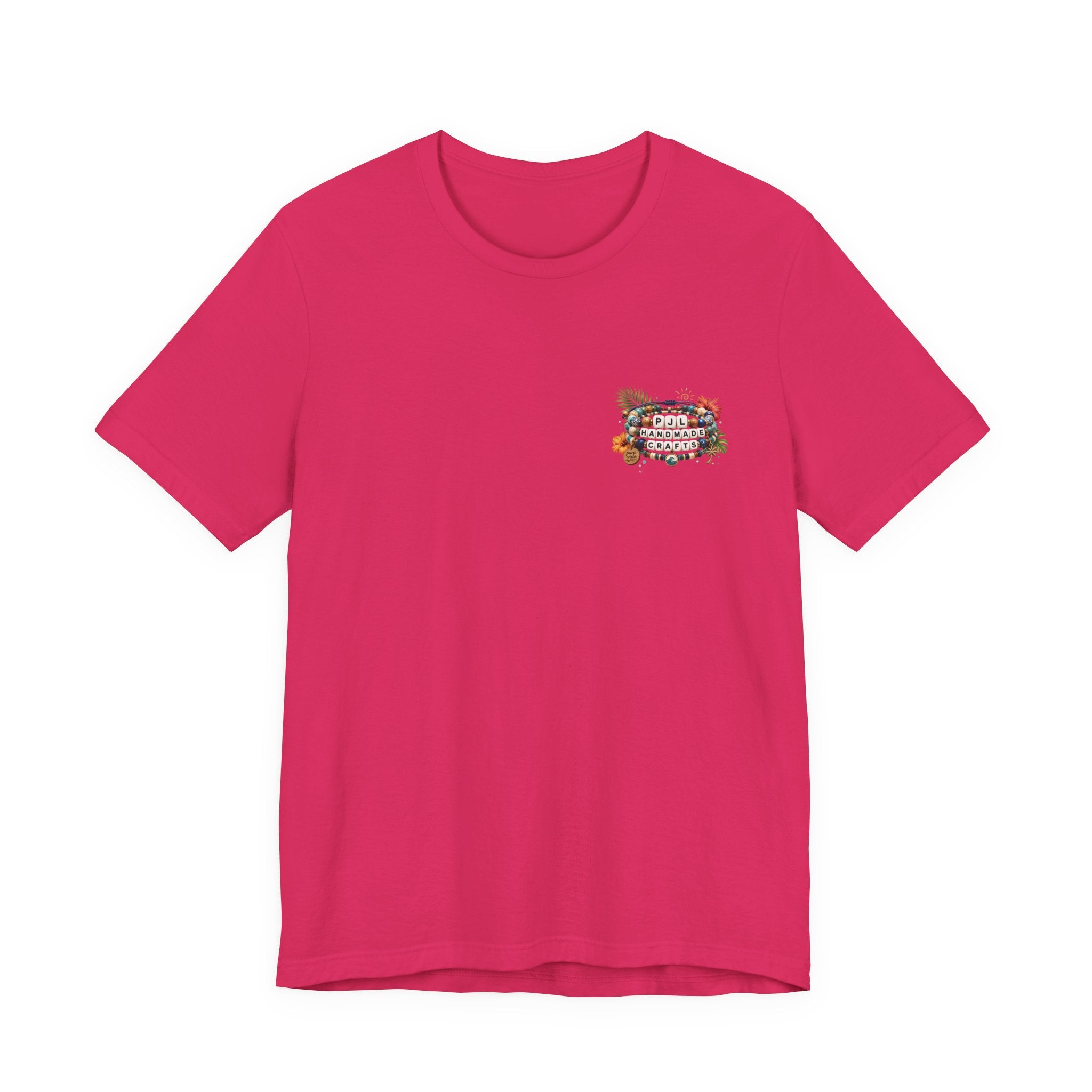 PJL Handmade Crafts Beaded Logo T-Shirt