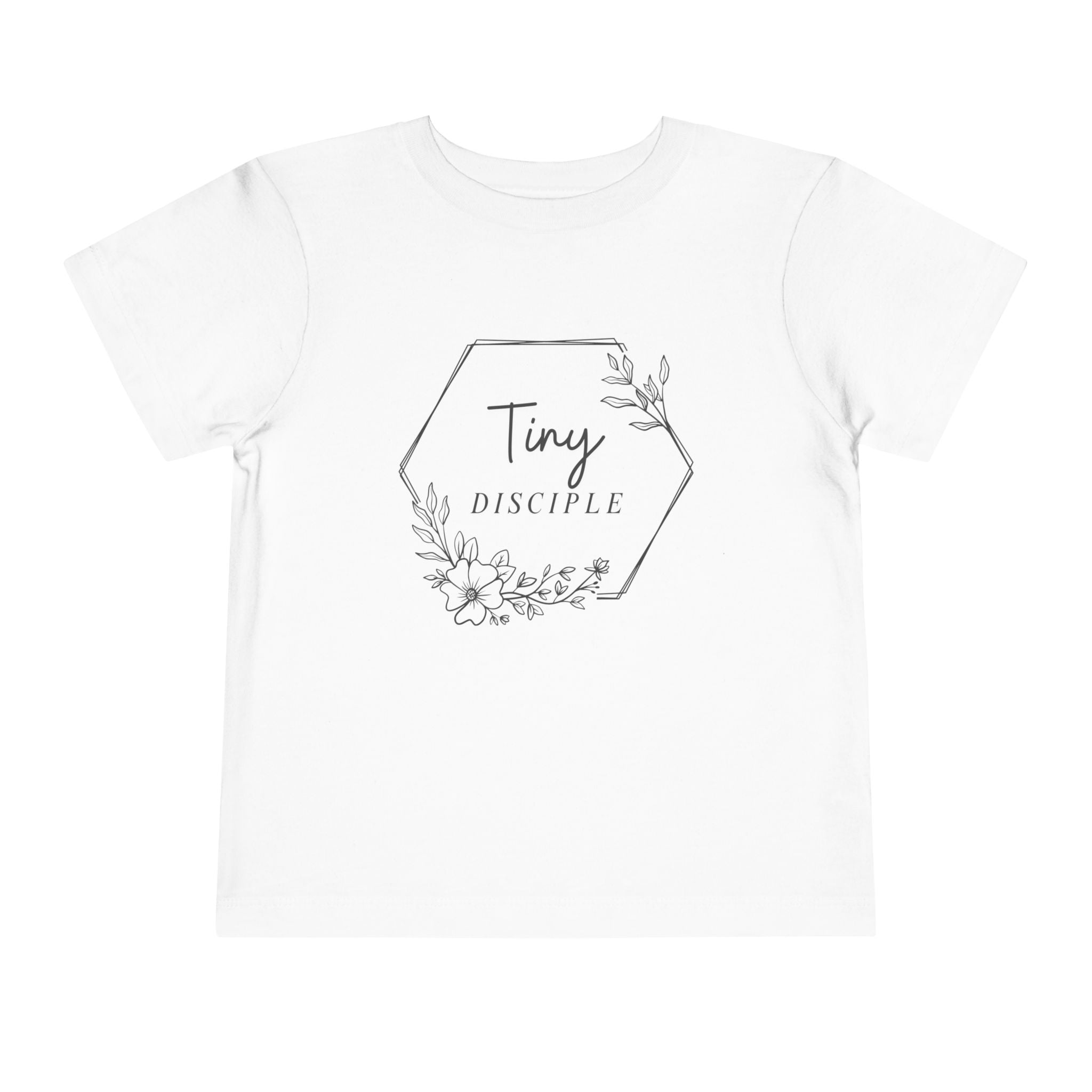 Toddler Tee - "Tiny Disciple" Floral Christian Baby Shirt