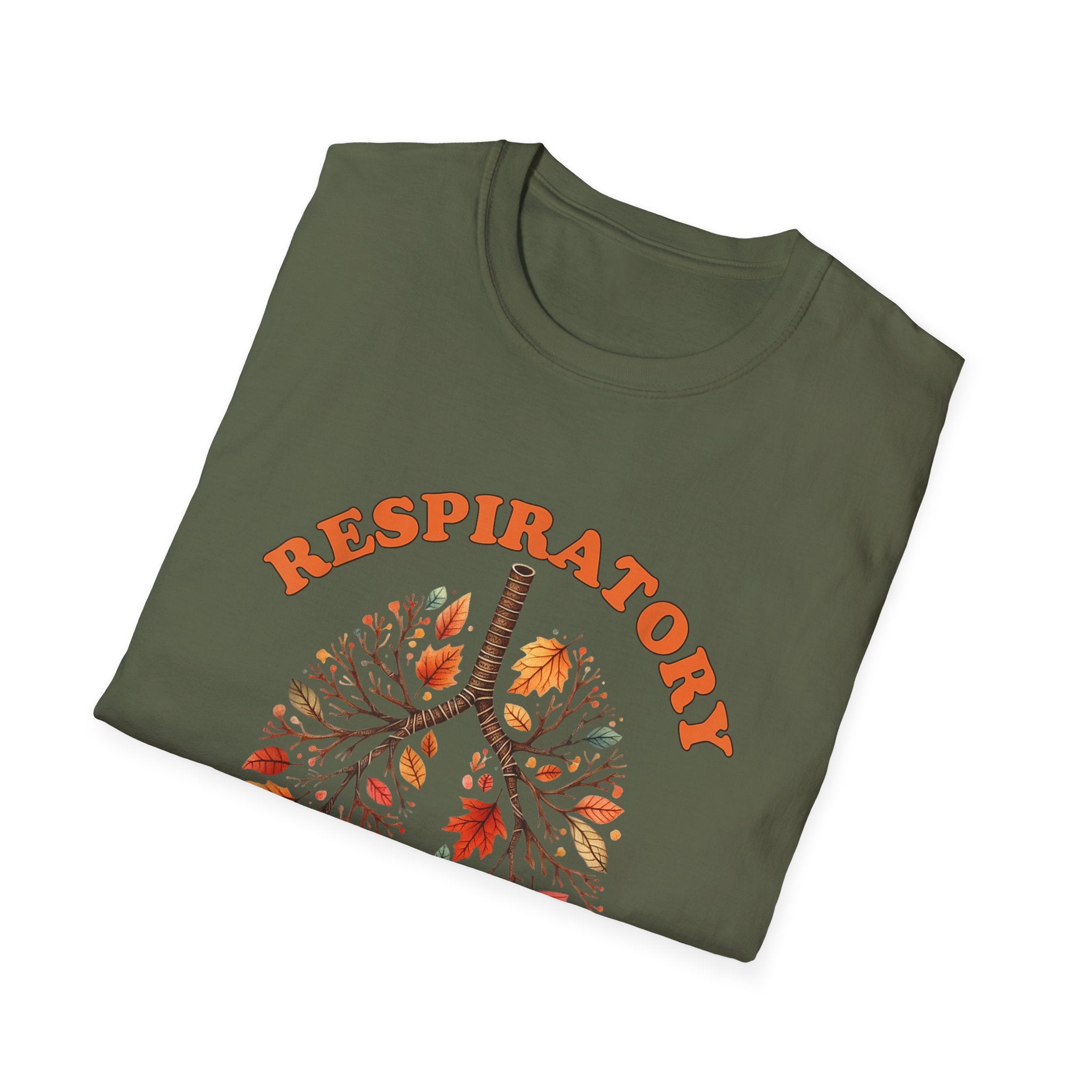 Fall Leaves Softstyle T-Shirt Respiratory Therapist