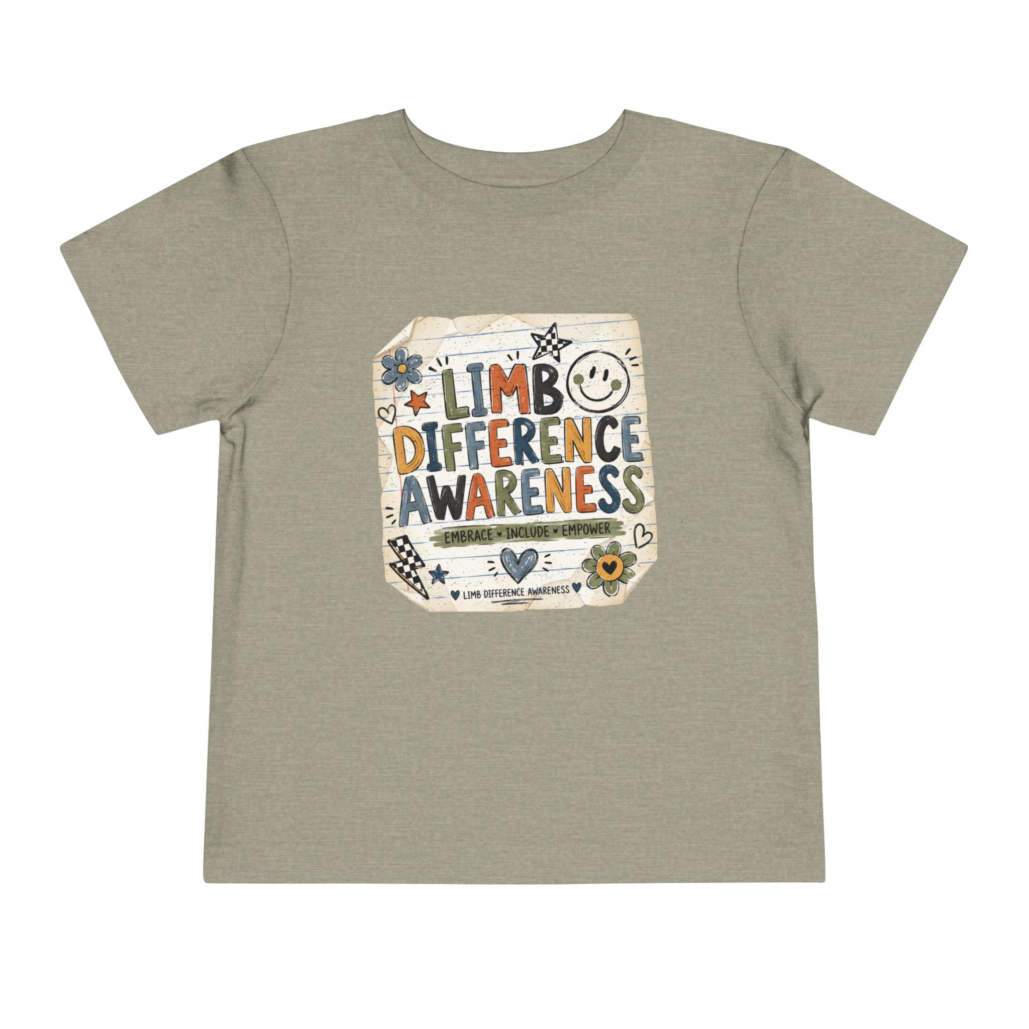 Toddler Tee — Limb Difference Awareness Cute Doodle Design