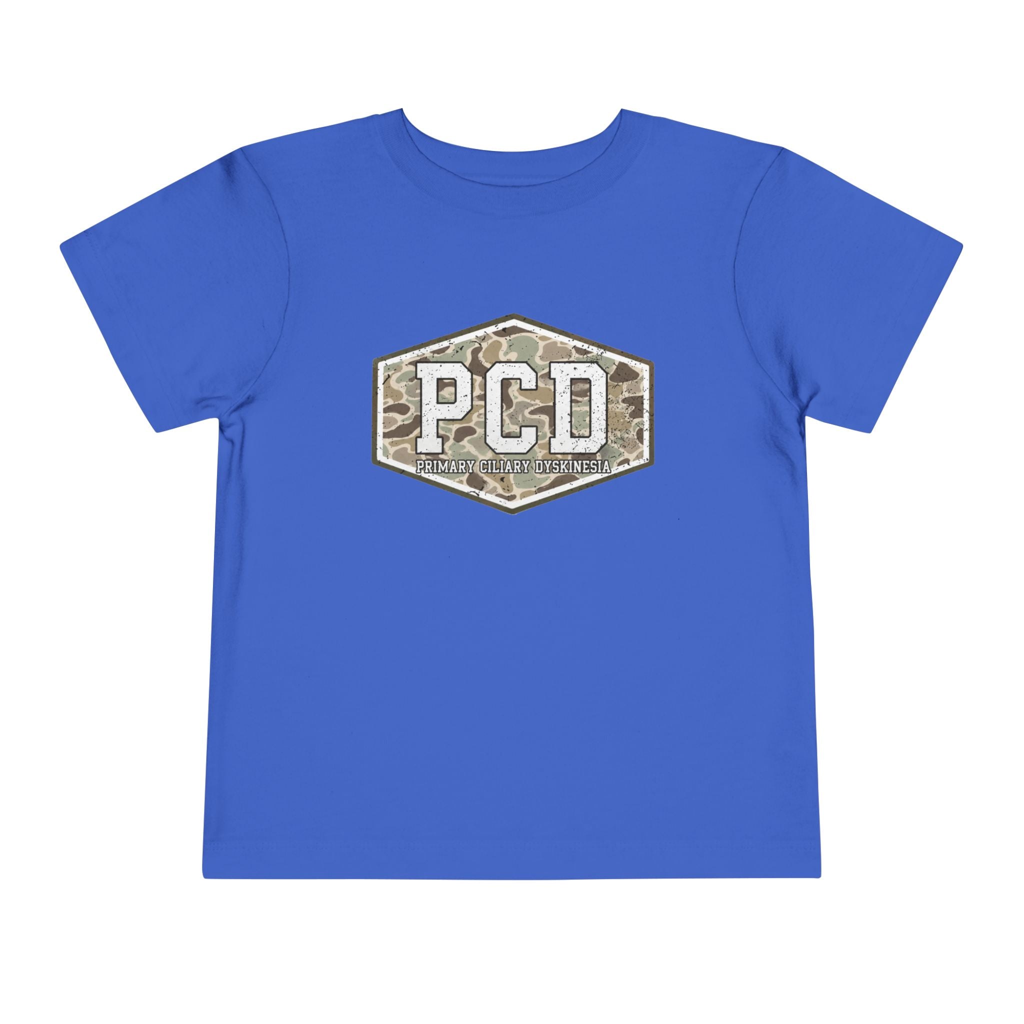 Toddler PCD Camo Logo T-Shirt — Primary Ciliary Dyskinesia Awareness Tee