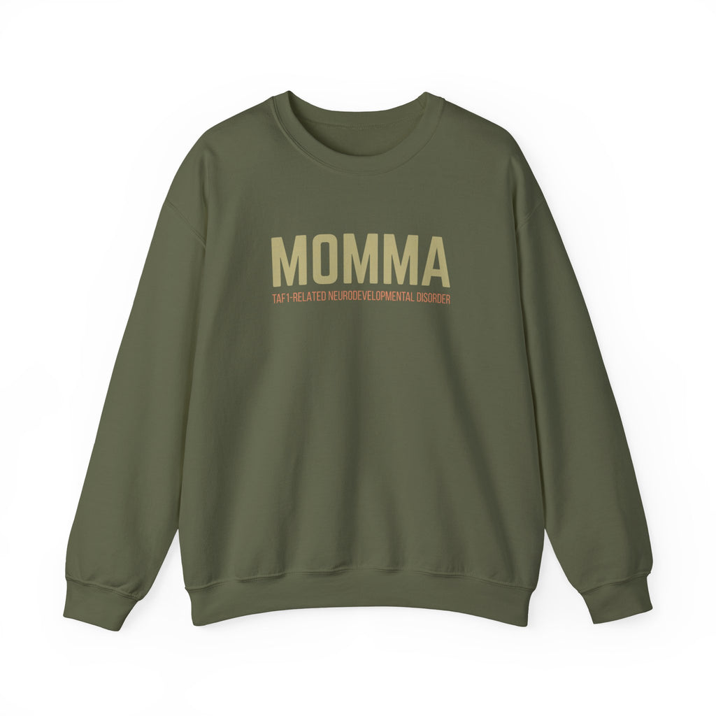 Momma Crewneck Sweatshirt — “We All Thrive” TAF-1 Neuro