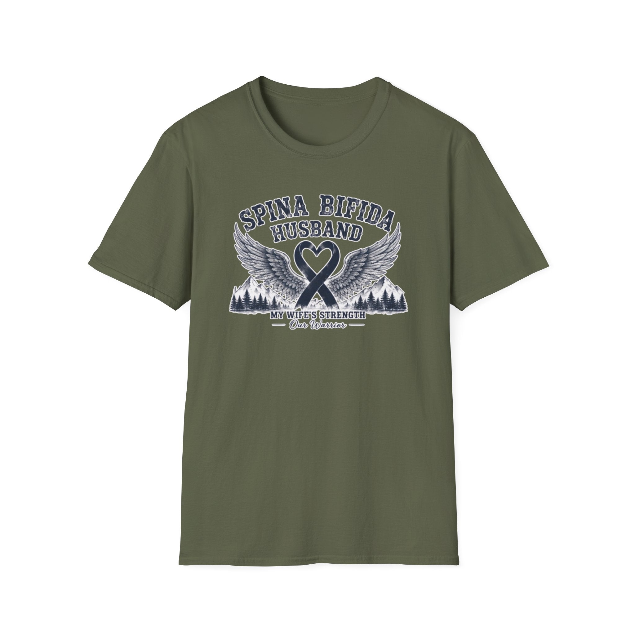 Spina Bifida Husband T-Shirt — My Wife’s Strength Support Tee