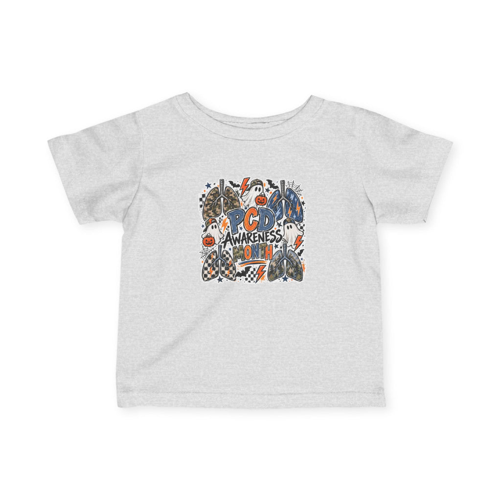 Infant Tee — PCD Awareness Month Pumpkin Ghosts Design