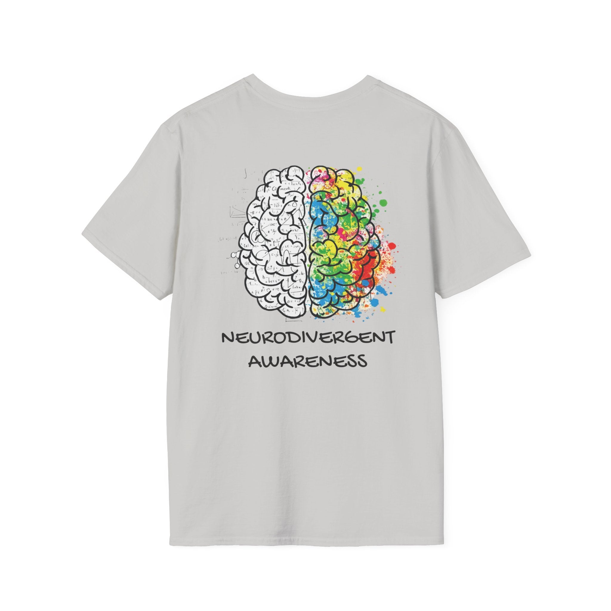 Neurodivergent Awareness T-Shirt — Colorful Brain Design