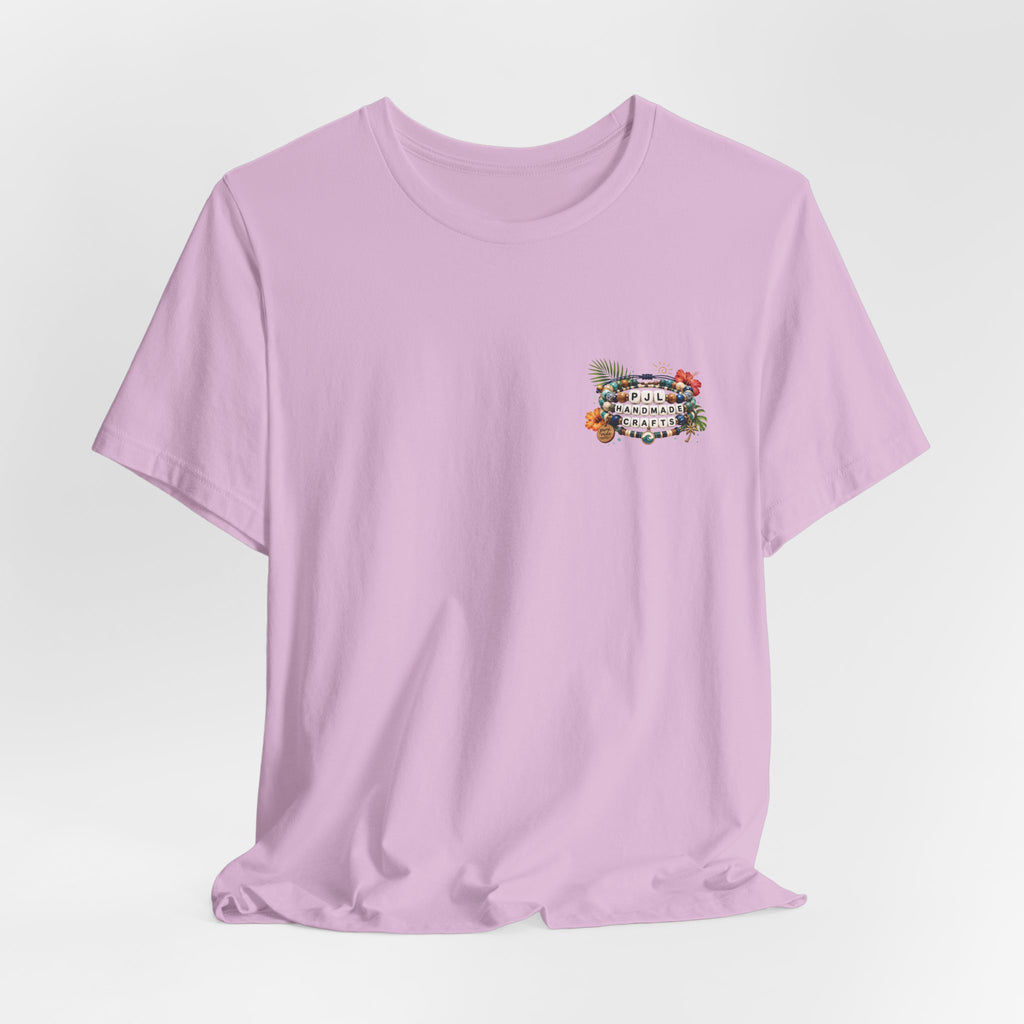 PJL Handmade Crafts Beaded Logo T-Shirt