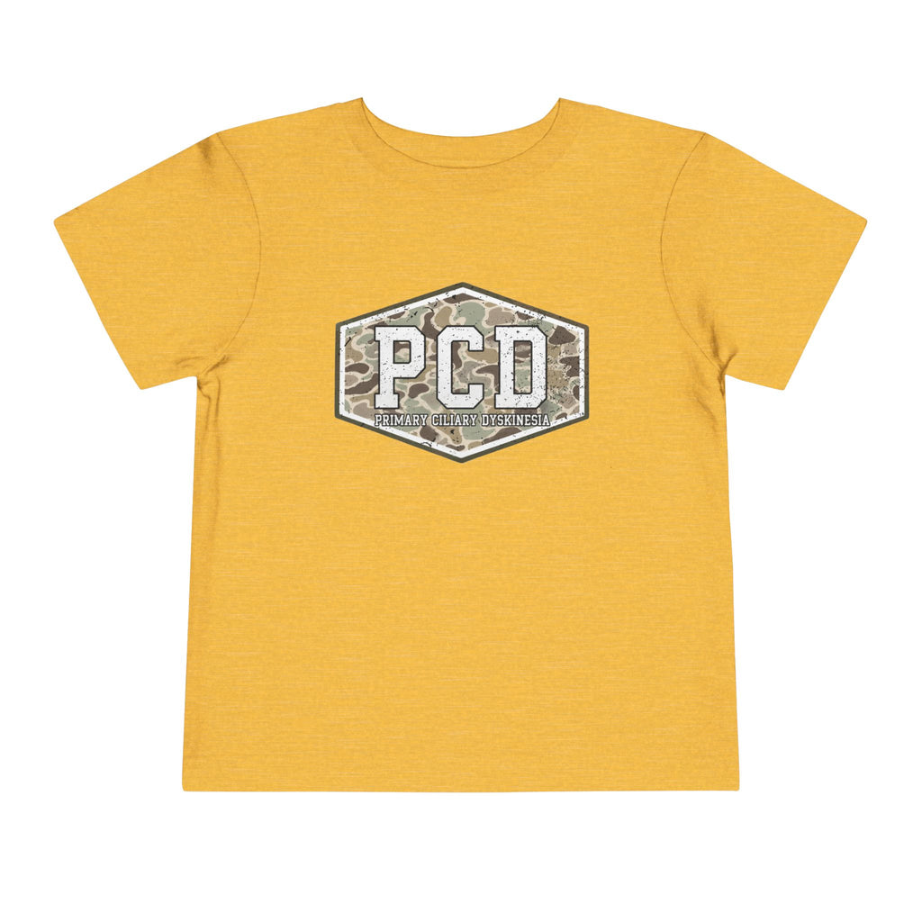 Toddler PCD Camo Logo T-Shirt — Primary Ciliary Dyskinesia Awareness Tee