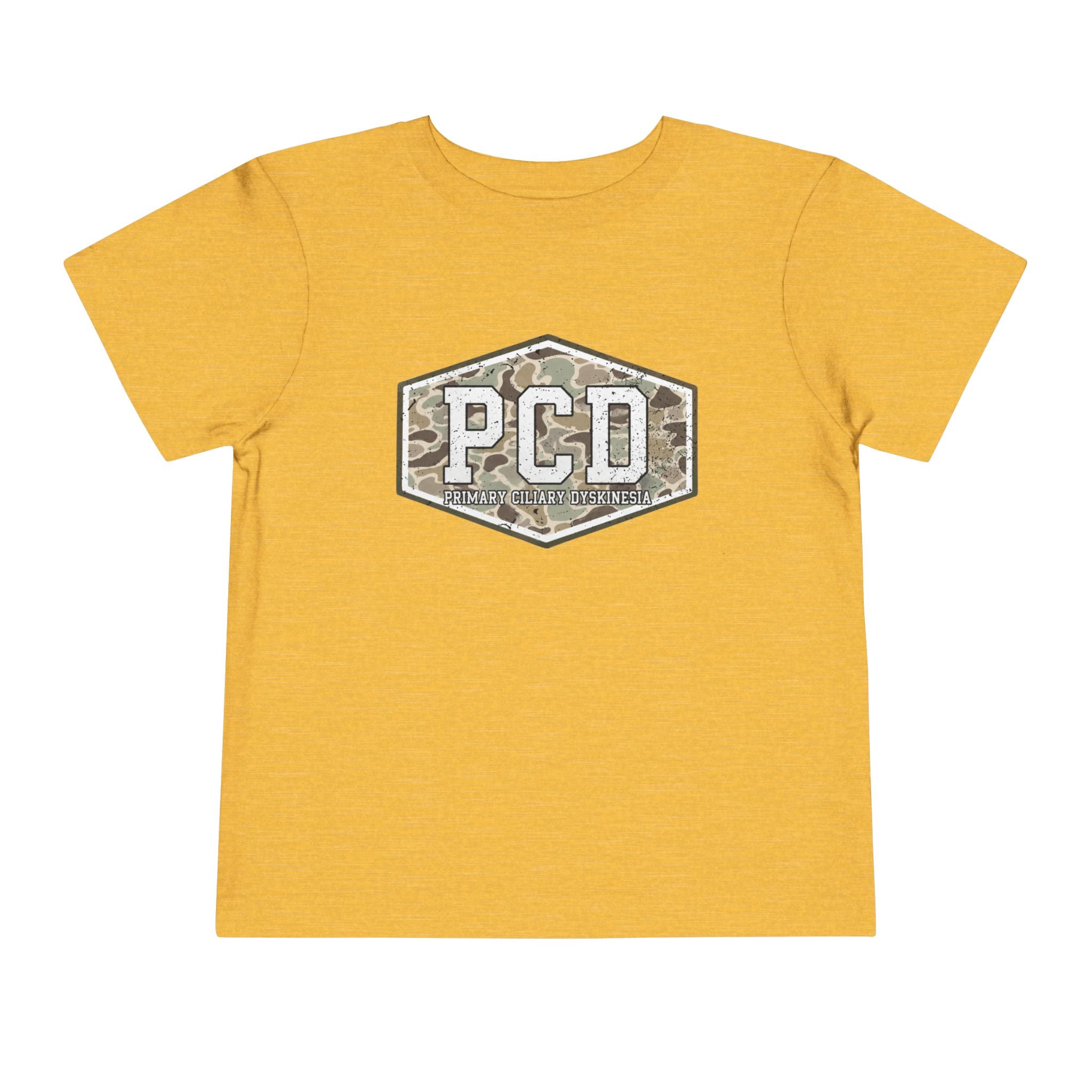 Toddler PCD Camo Logo T-Shirt — Primary Ciliary Dyskinesia Awareness Tee