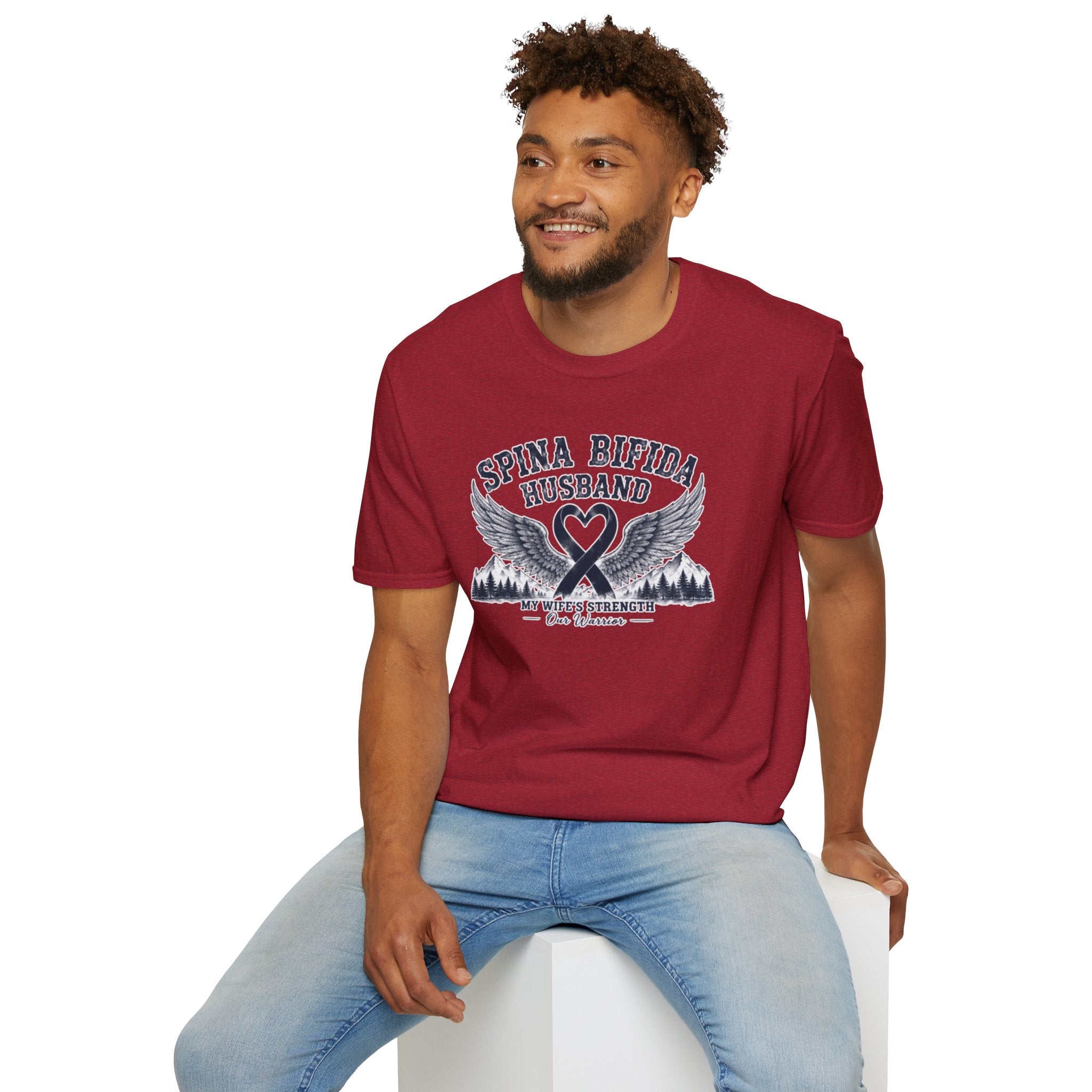 Spina Bifida Husband T-Shirt — My Wife’s Strength Support Tee