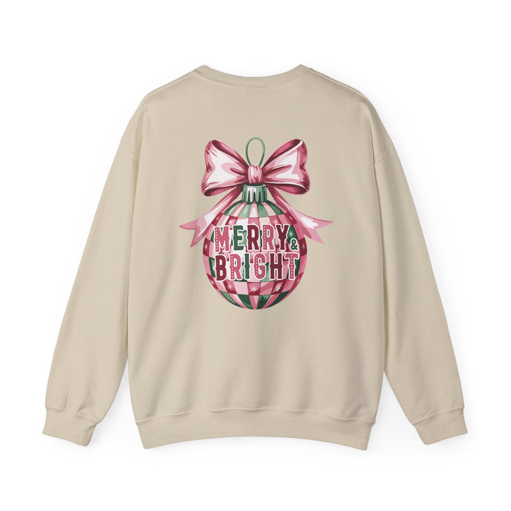 Holiday Patchwork Crewneck Sweatshirt — Merry & Bright