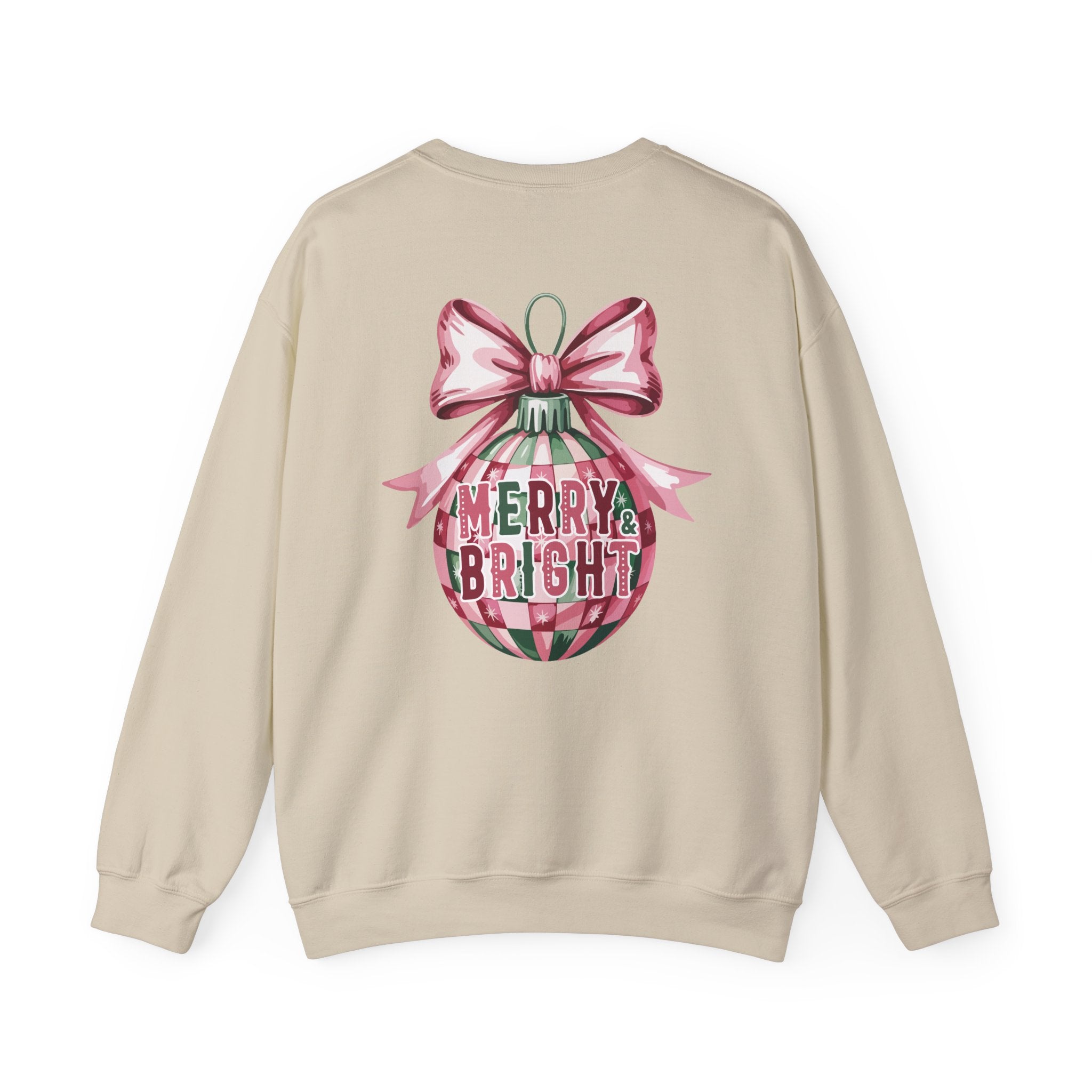 Holiday Patchwork Crewneck Sweatshirt — Merry & Bright