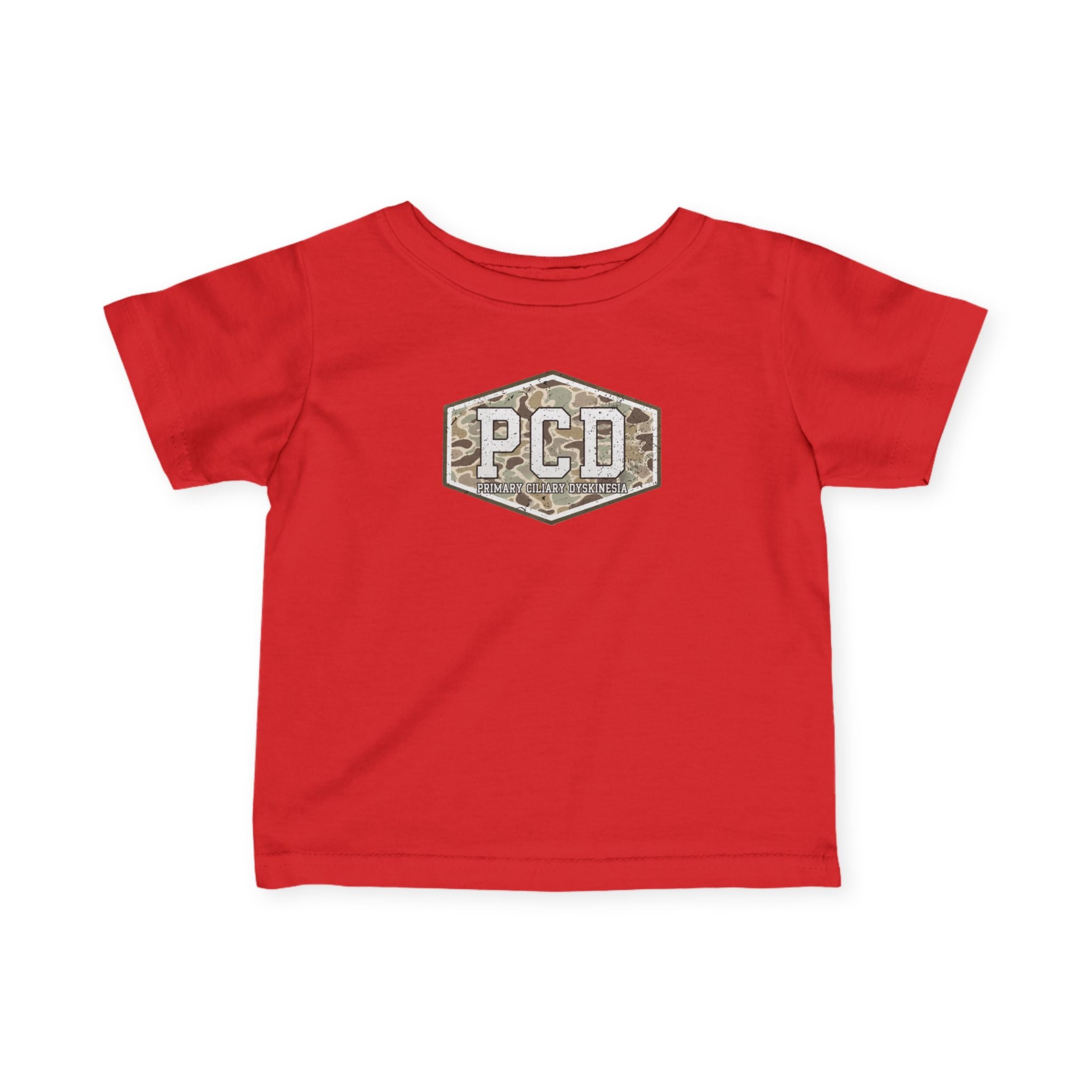 Infant PCD Camo Logo T-Shirt — Primary Ciliary Dyskinesia Awareness Tee