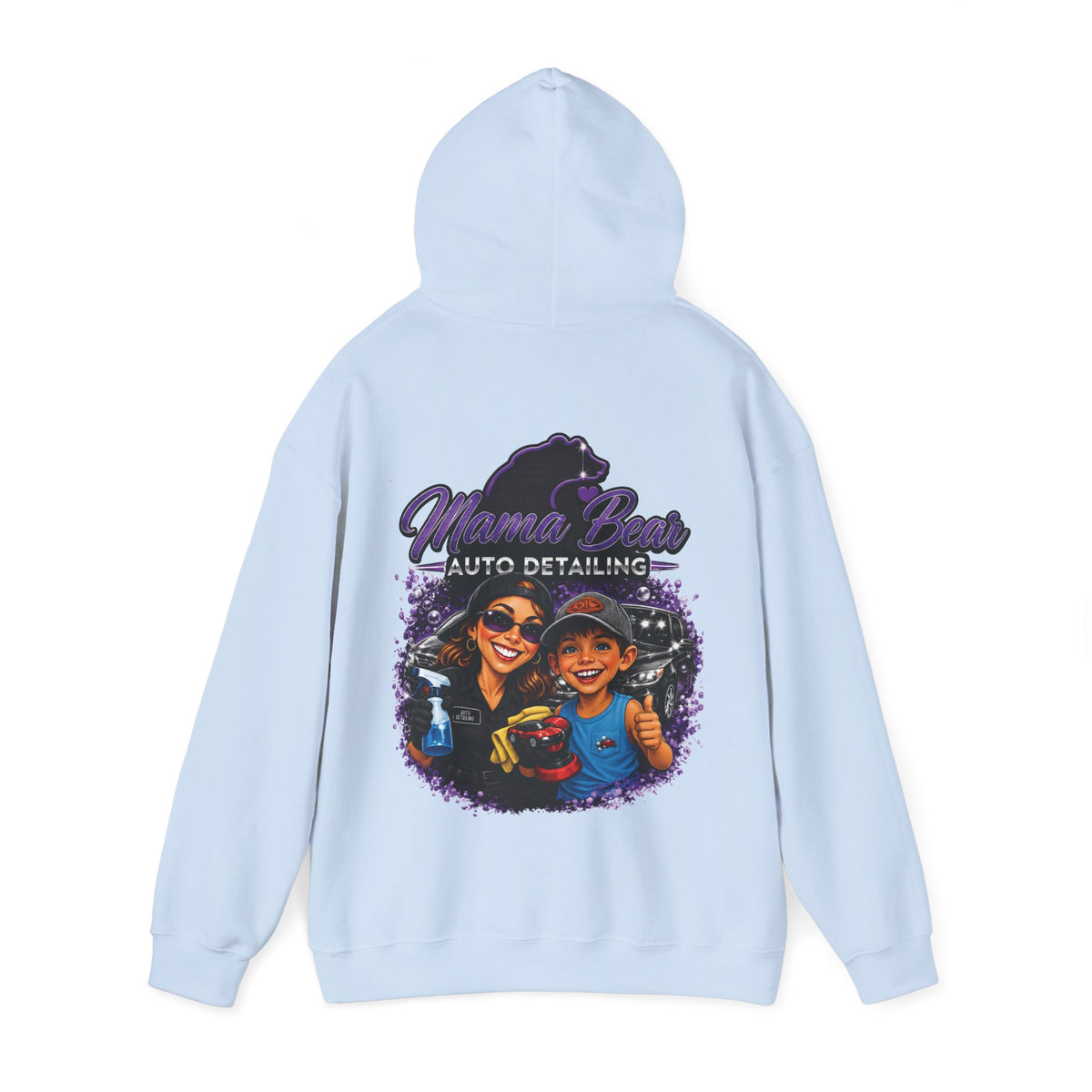 Mama Bear Auto Detailing Hoodie — Women's Car Care Team Pullover