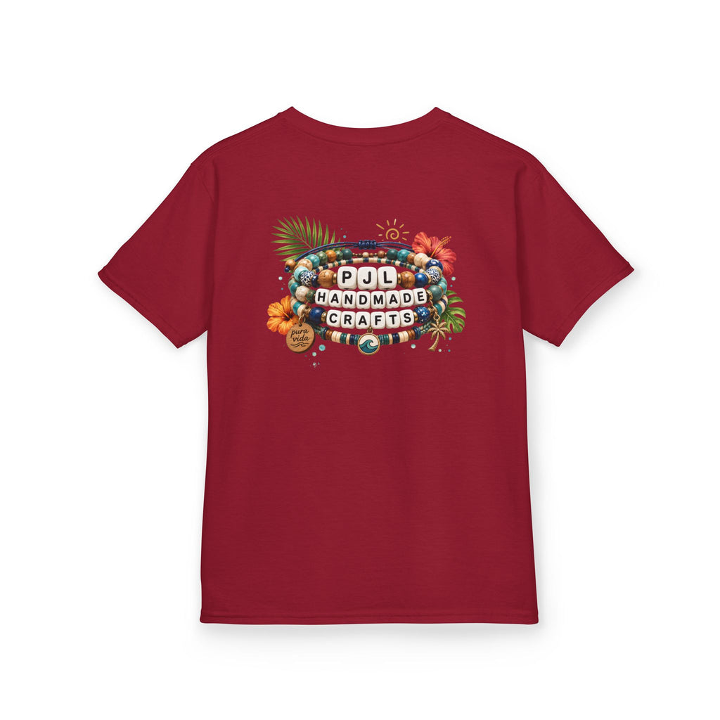 Kids Tee — PJL Handmade Crafts Tropical Floral Logo