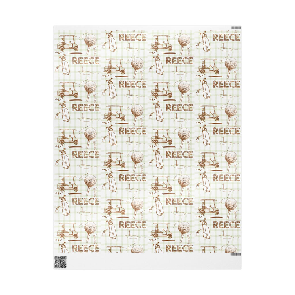 Reece Golf Print Wrapping Paper