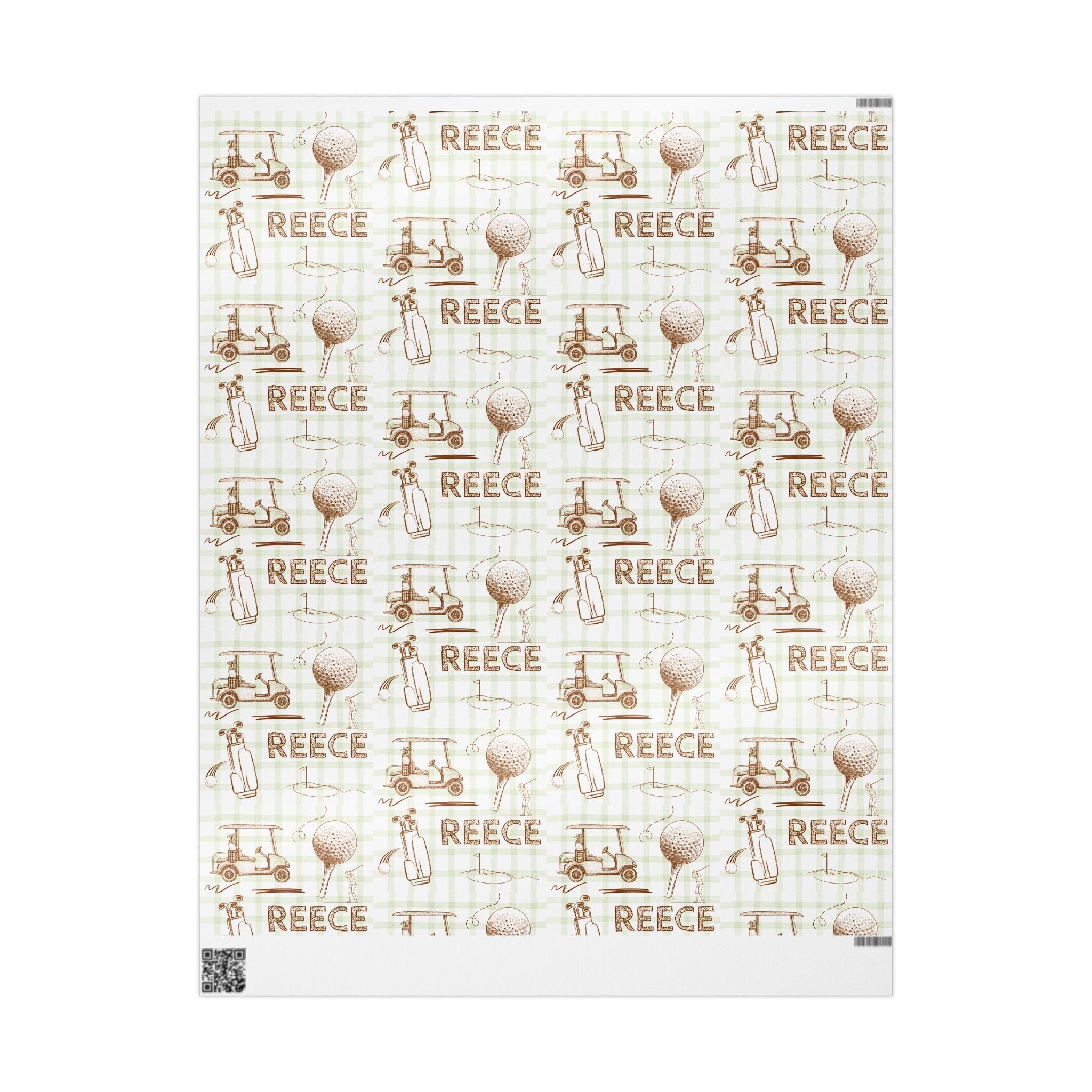 Reece Golf Print Wrapping Paper