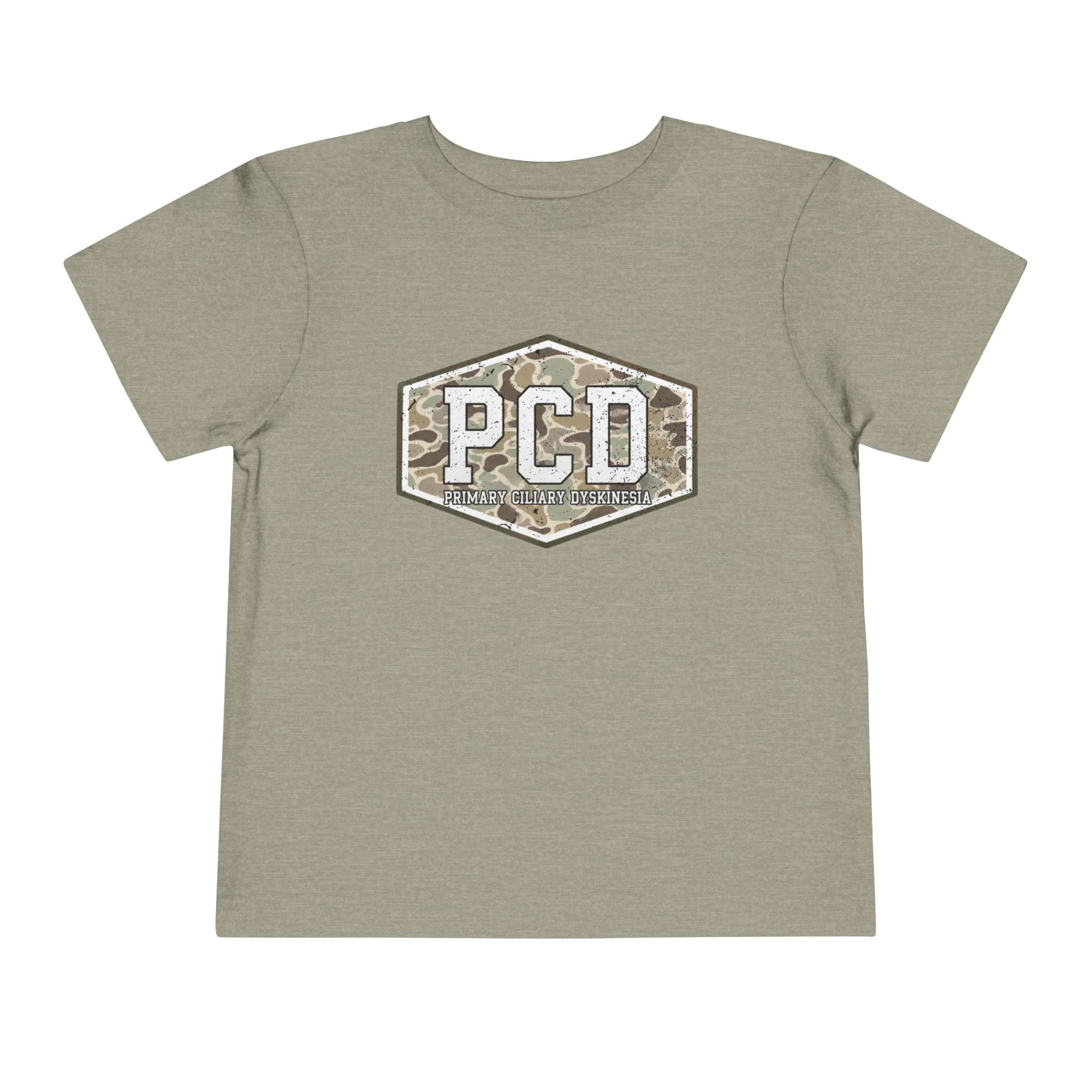 Toddler PCD Camo Logo T-Shirt — Primary Ciliary Dyskinesia Awareness Tee