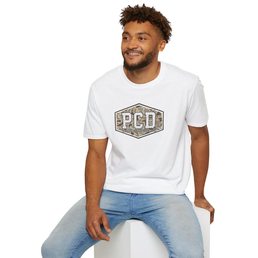 PCD Camo Logo T-Shirt — Primary Ciliary Dyskinesia Awareness Tee