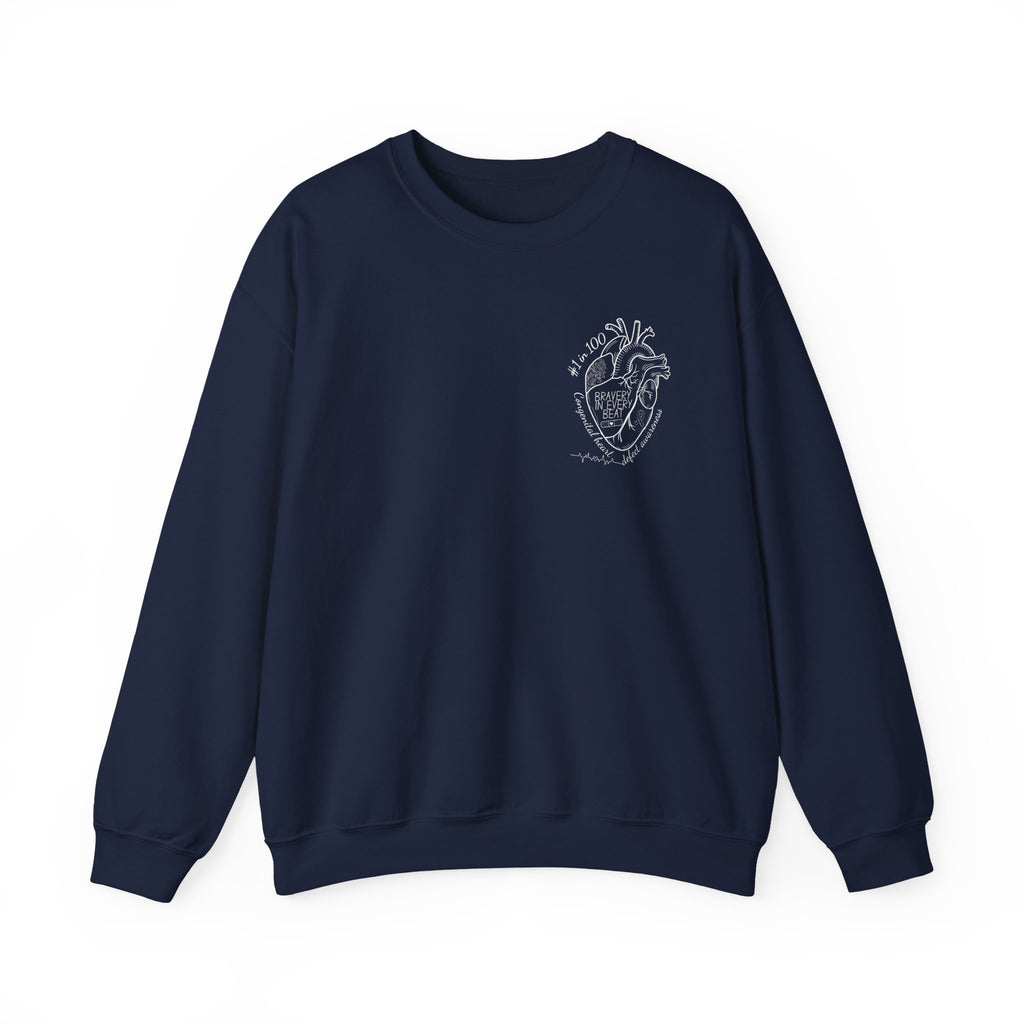 Bravery in Every Beat CHD CREWNECK