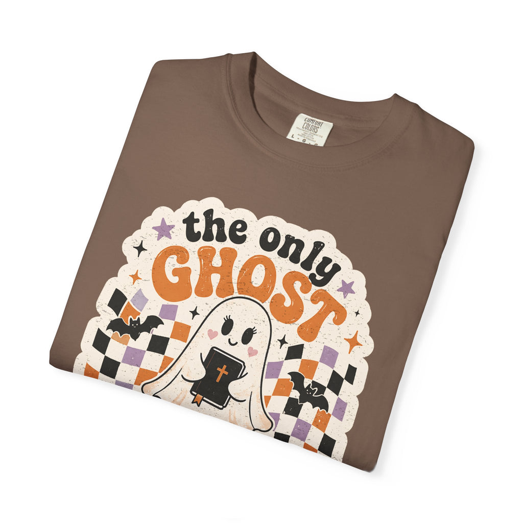 Holy Ghost Ghost Tee — "The Only Ghost I Know Is The Holy Ghost" Christian Halloween T-Shirt