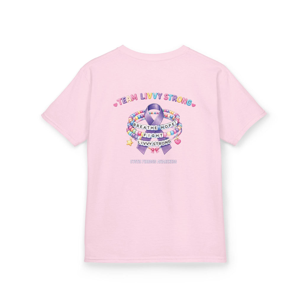 YOUTH Team Livvy Strong Fundraiser T-Shirt —CF Awareness Tee