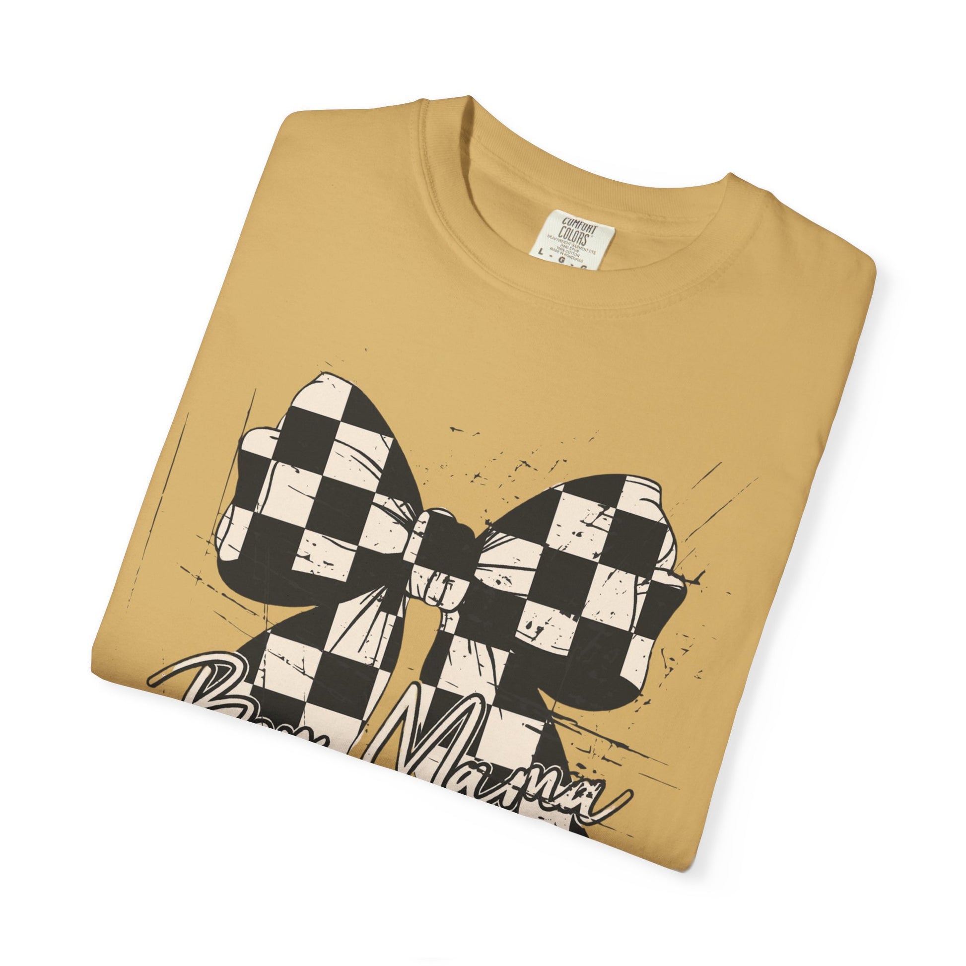 Boy Mom Distressed Checkered T-shirt