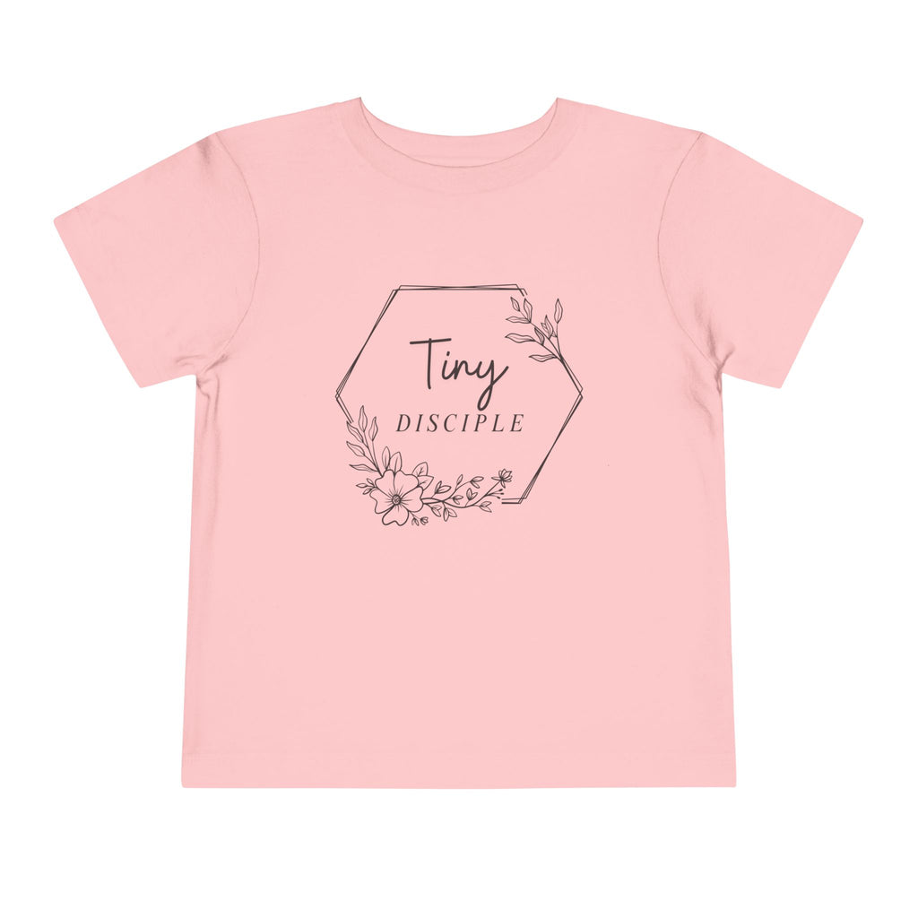 Toddler Tee - "Tiny Disciple" Floral Christian Baby Shirt