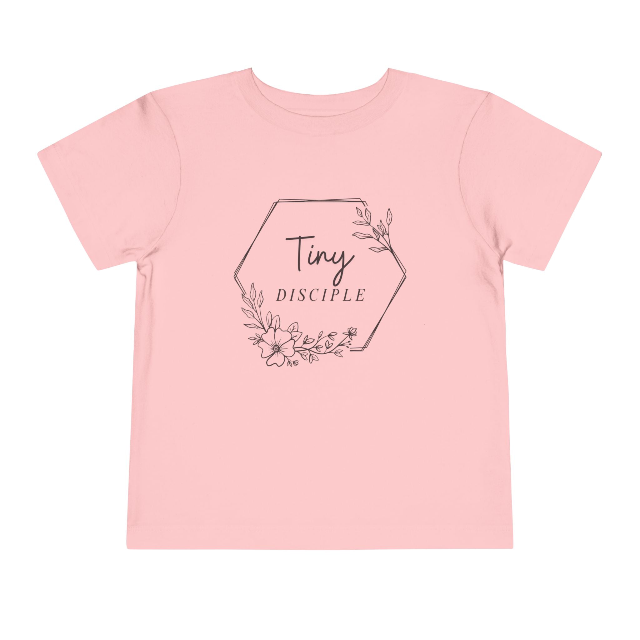 Toddler Tee - "Tiny Disciple" Floral Christian Baby Shirt