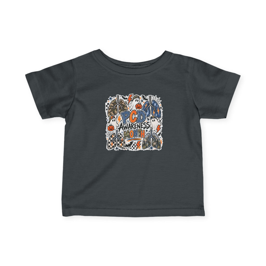 Infant Tee — PCD Awareness Month Pumpkin Ghosts Design