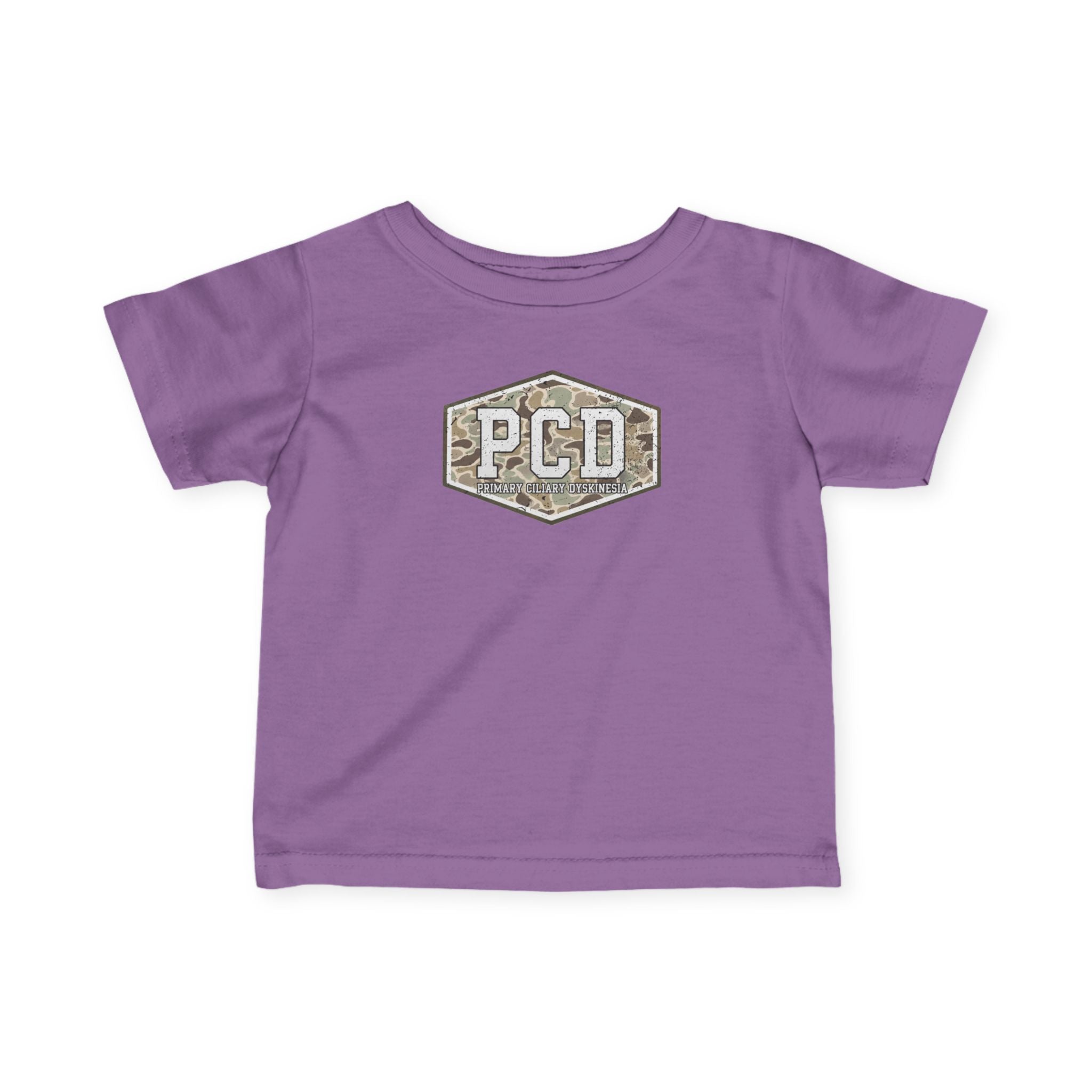 Infant PCD Camo Logo T-Shirt — Primary Ciliary Dyskinesia Awareness Tee