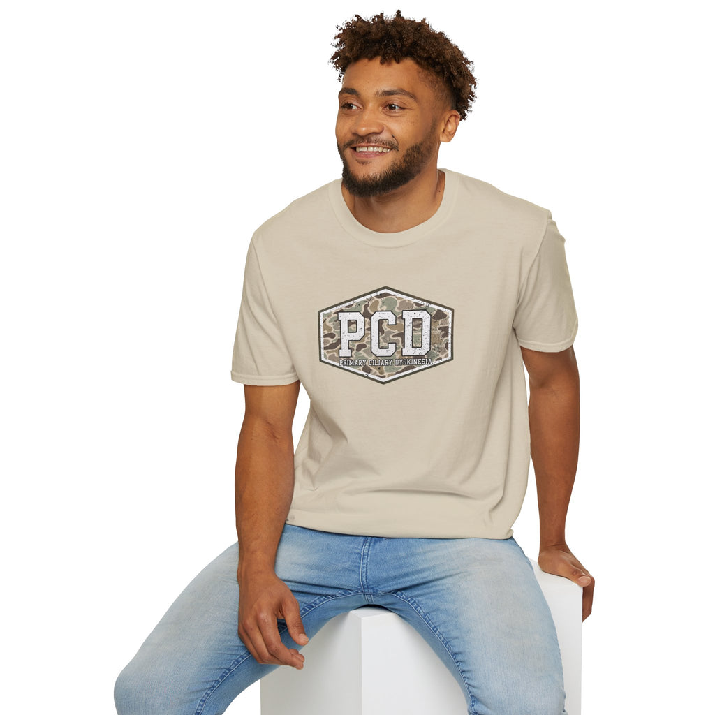 PCD Camo Logo T-Shirt — Primary Ciliary Dyskinesia Awareness Tee