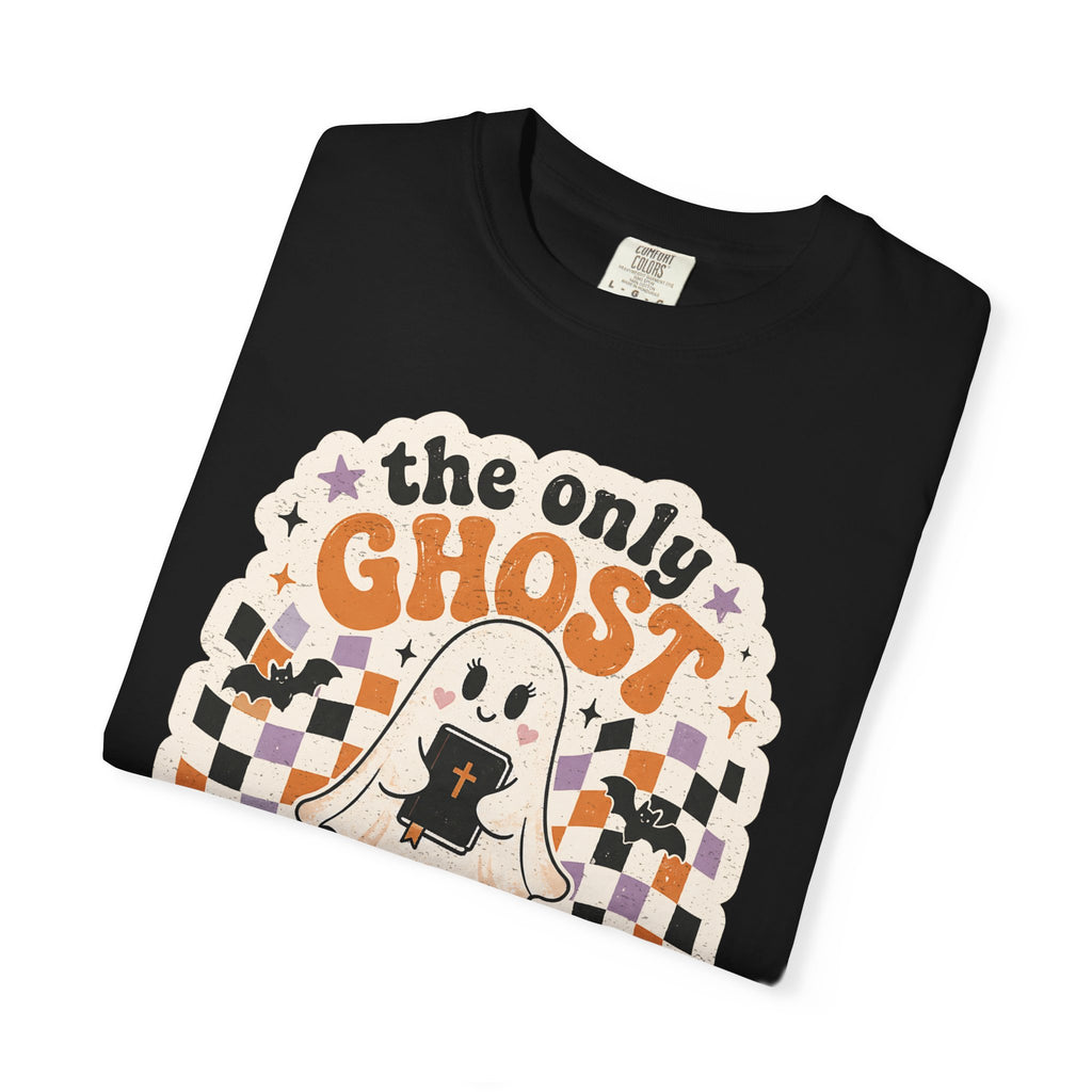 Holy Ghost Ghost Tee — "The Only Ghost I Know Is The Holy Ghost" Christian Halloween T-Shirt