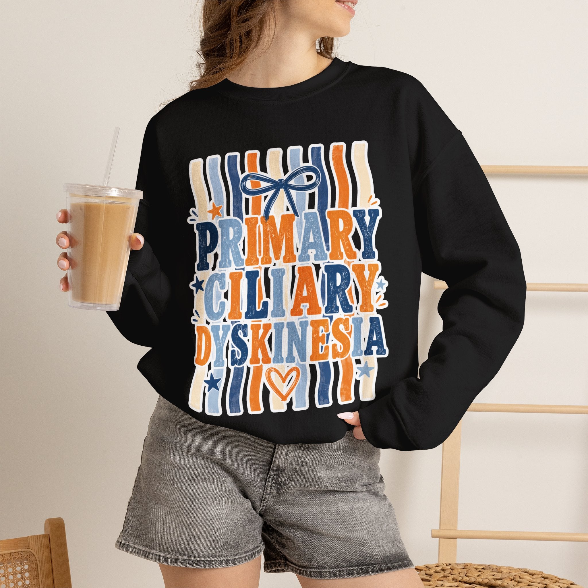 Primary Ciliary Dyskinesia Awareness Crewneck Sweatshirt