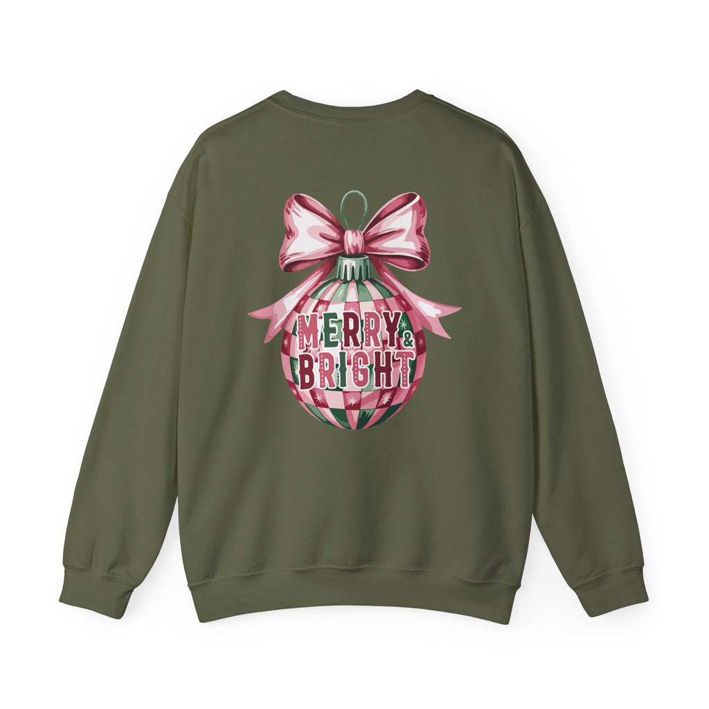 Holiday Patchwork Crewneck Sweatshirt — Merry & Bright