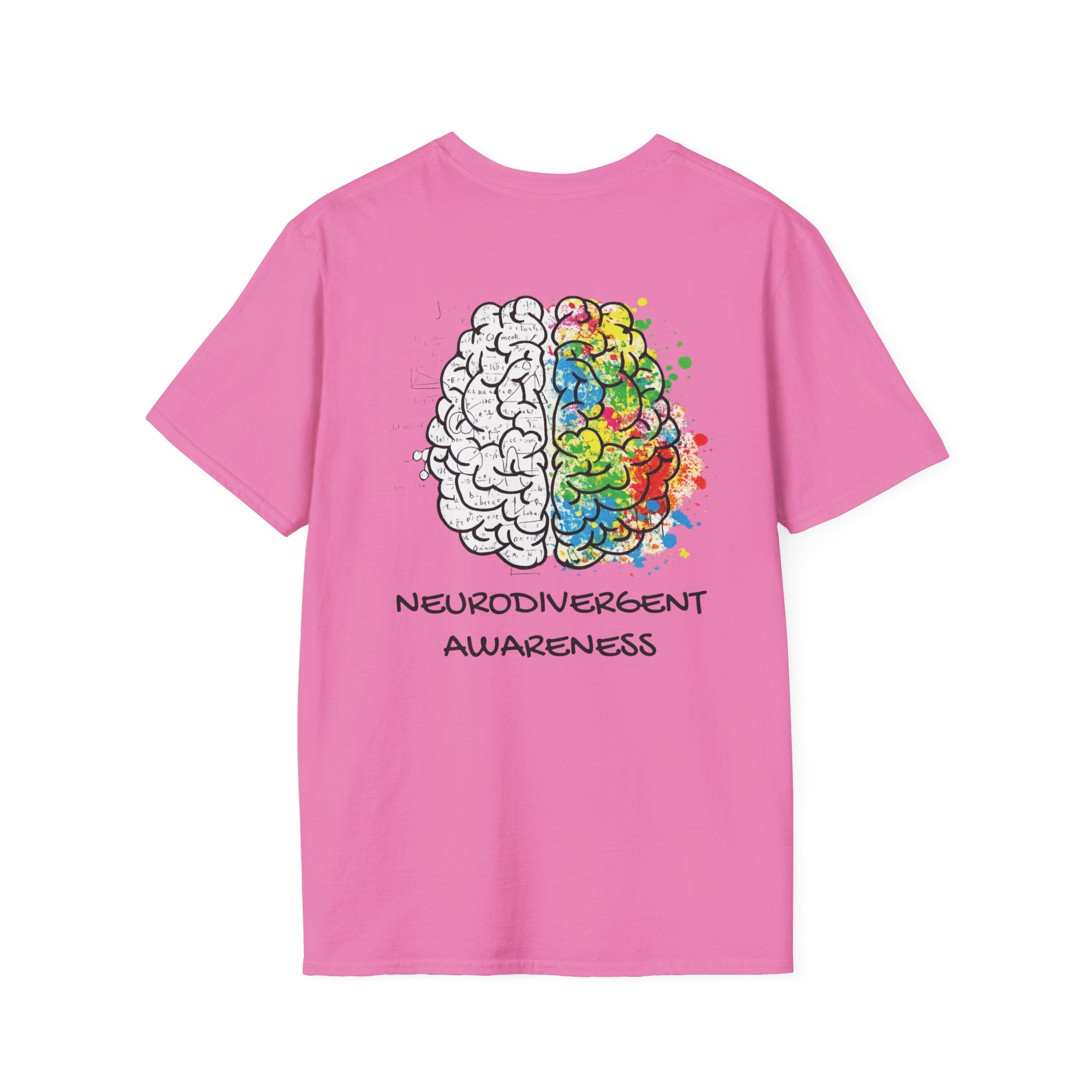 Neurodivergent Awareness T-Shirt — Colorful Brain Design