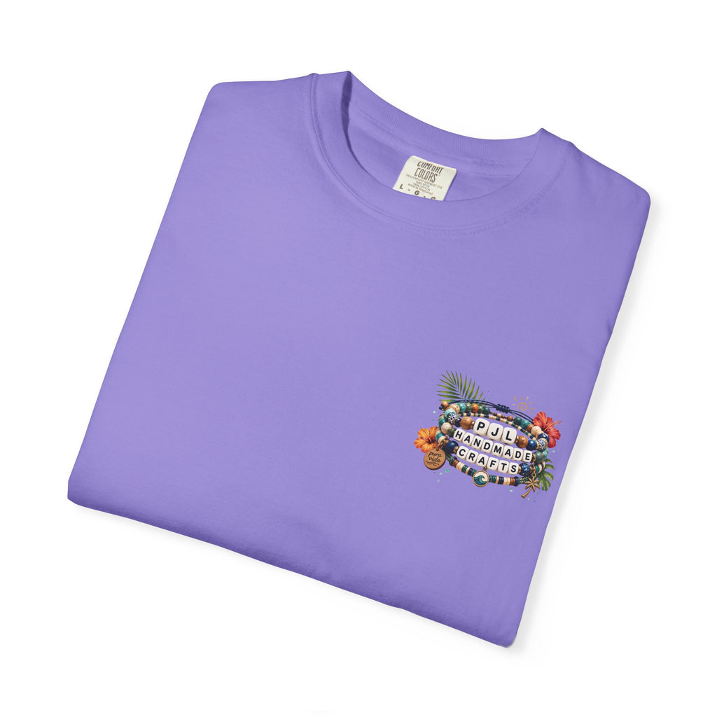 PJL Handmade Crafts Beaded Logo T-Shirt