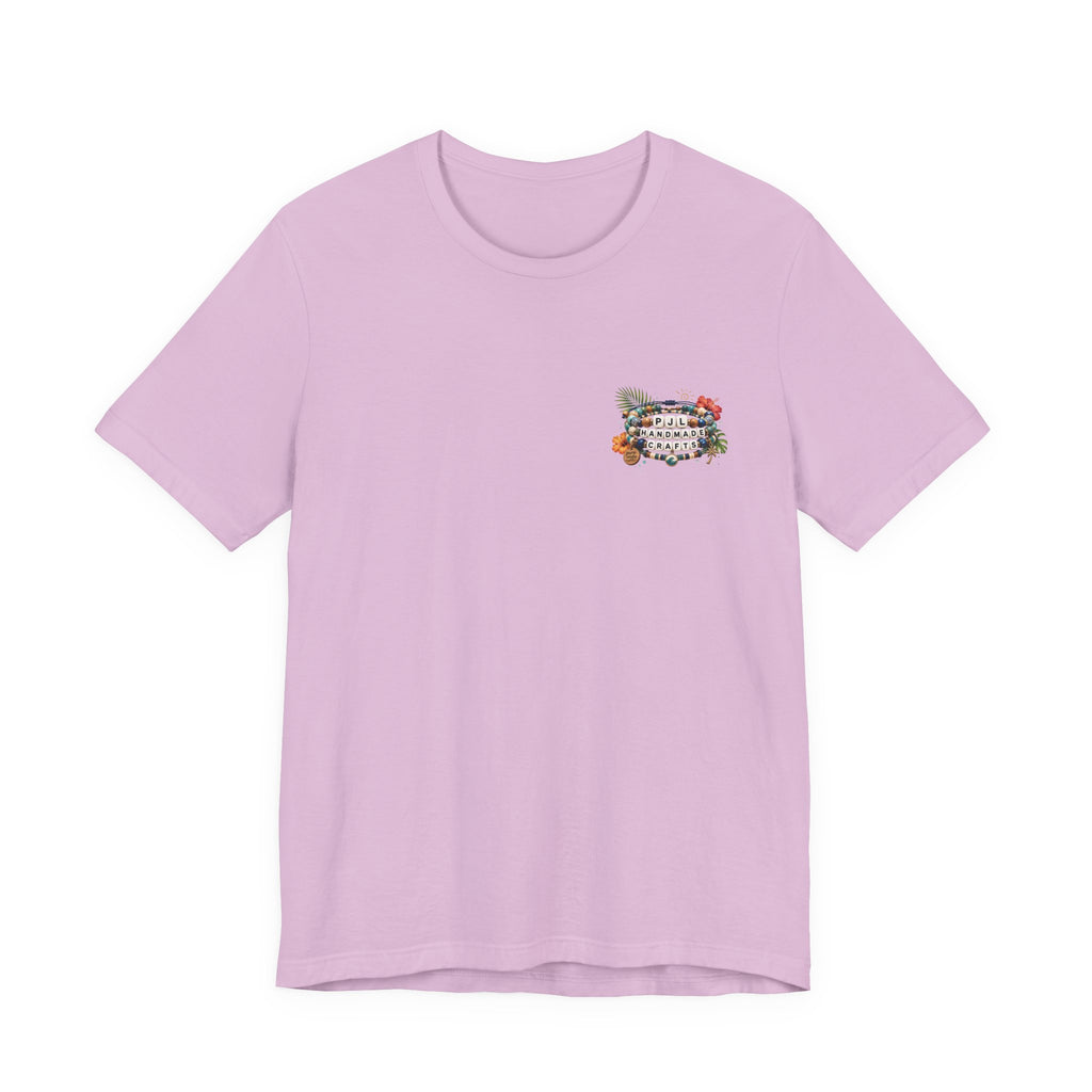 PJL Handmade Crafts Beaded Logo T-Shirt