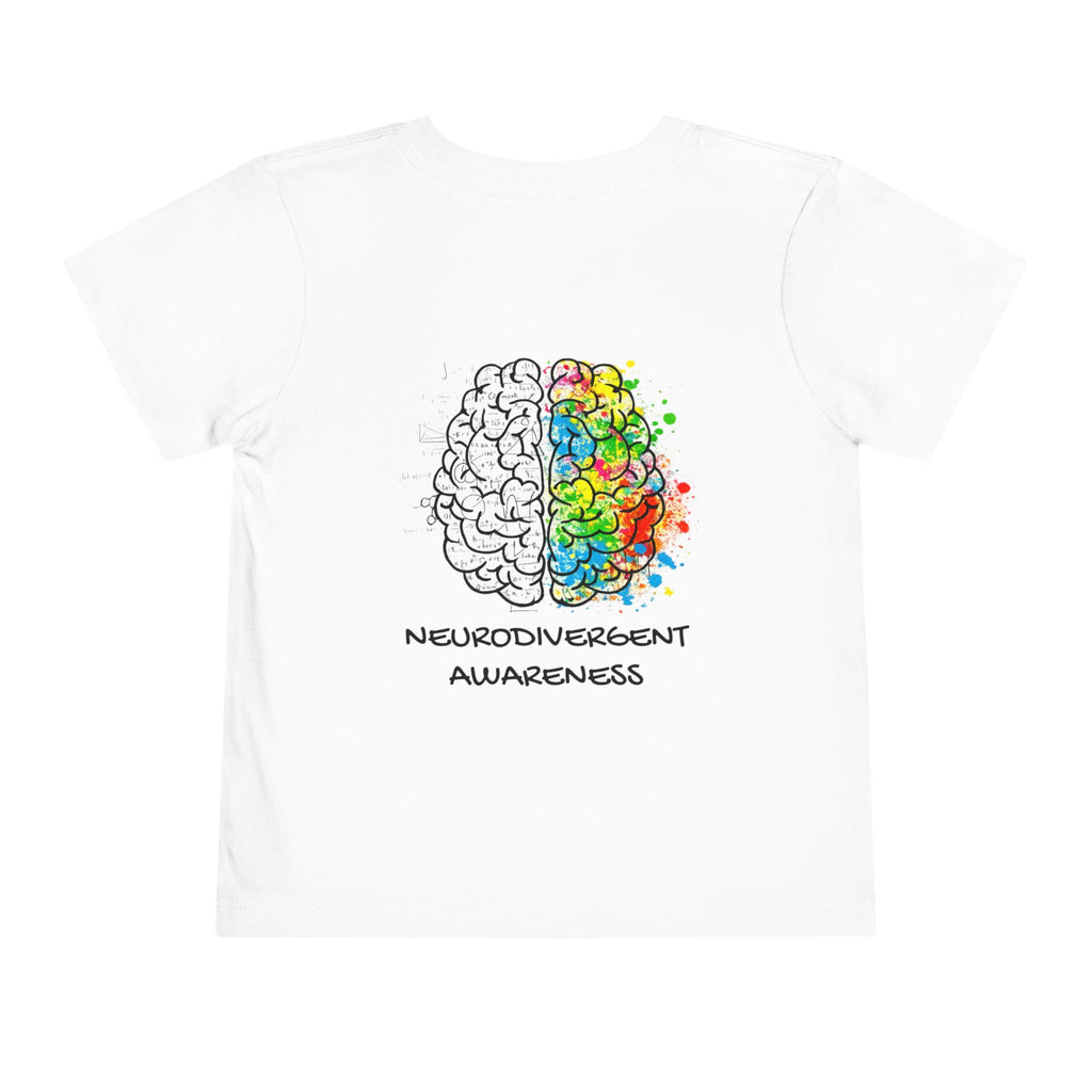 Toddler Neurodivergent Awareness T-Shirt — Colorful Brain Design