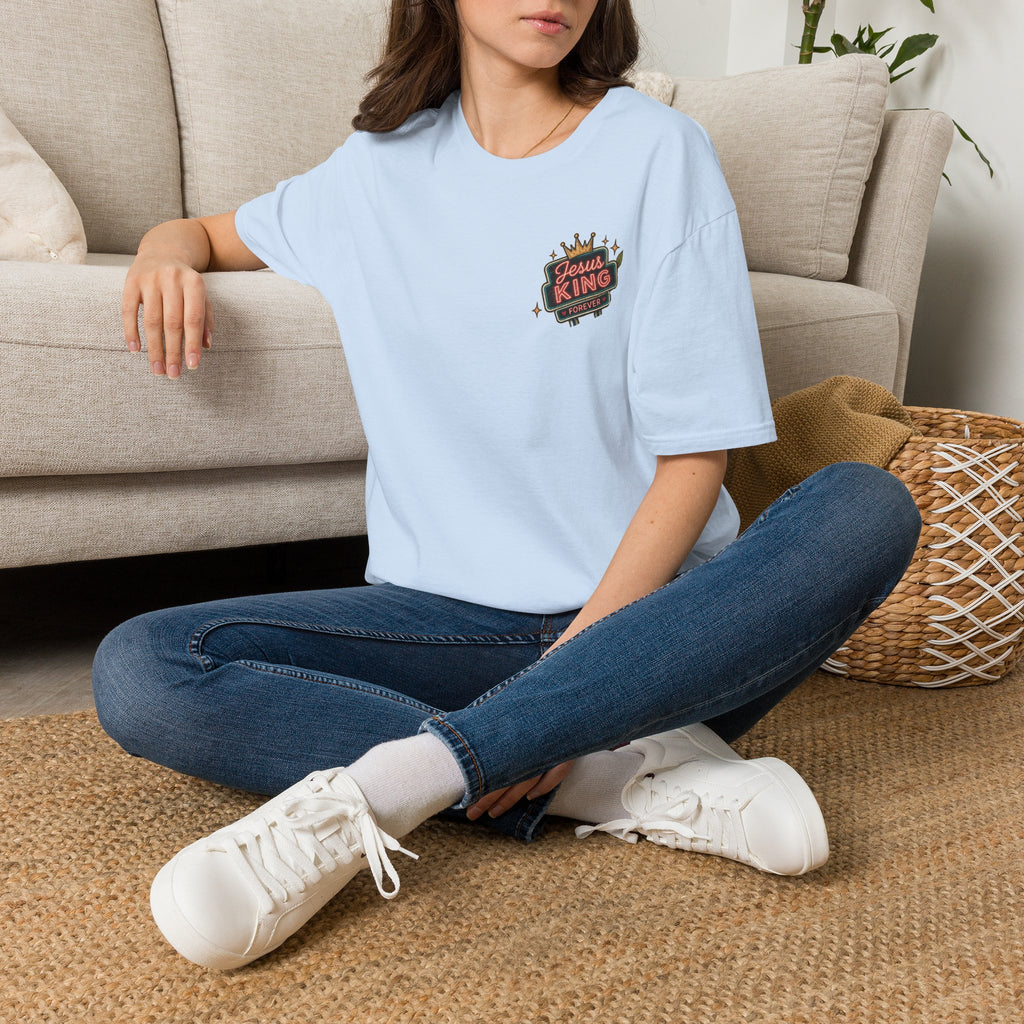 Jesus Is King T-Shirt — Retro Crown Faith Tee
