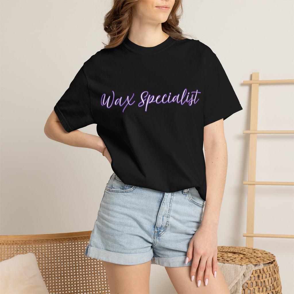 Wax Specialist T-Shirt — Lavender Script Tee