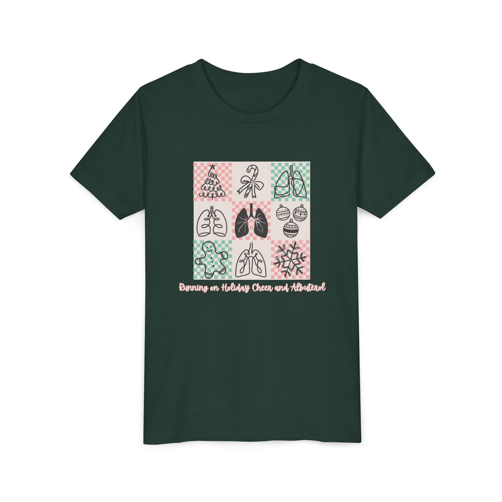 Youth Tee - Running on Holiday Cheer and Albuterol