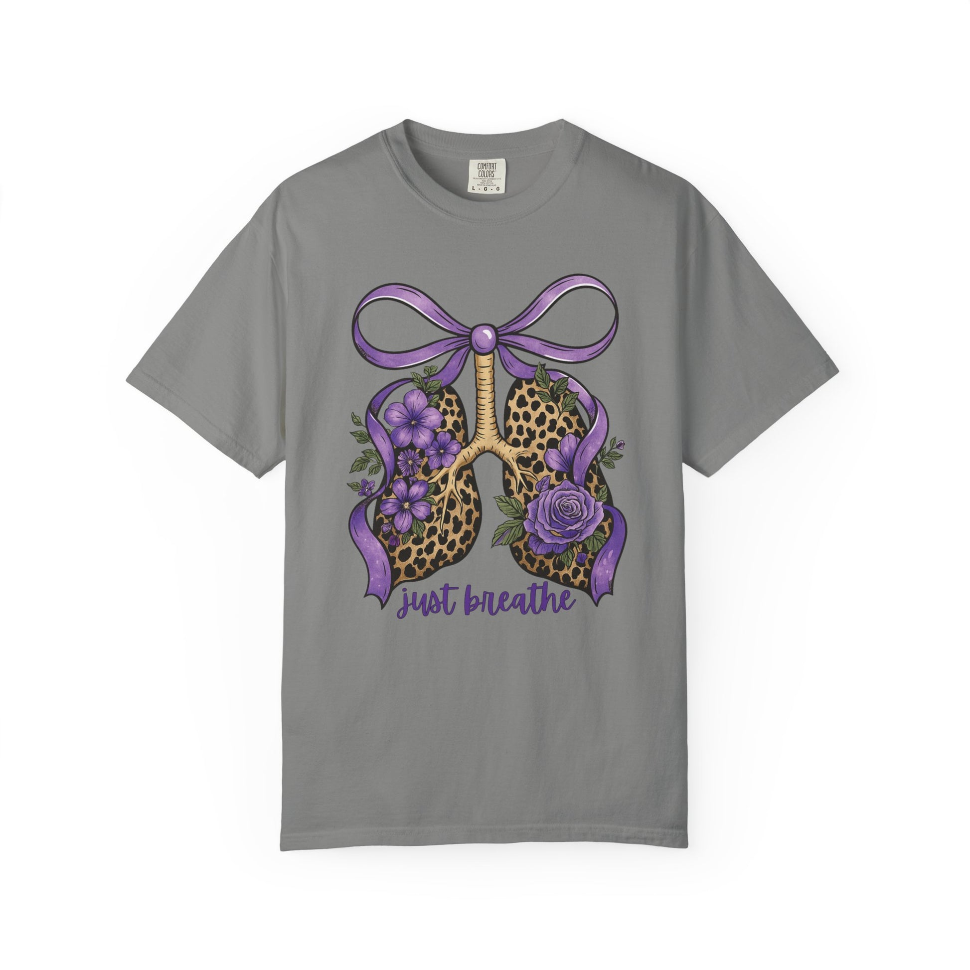 Garment-Dyed T-shirt - Just Breathe Wild Lungs